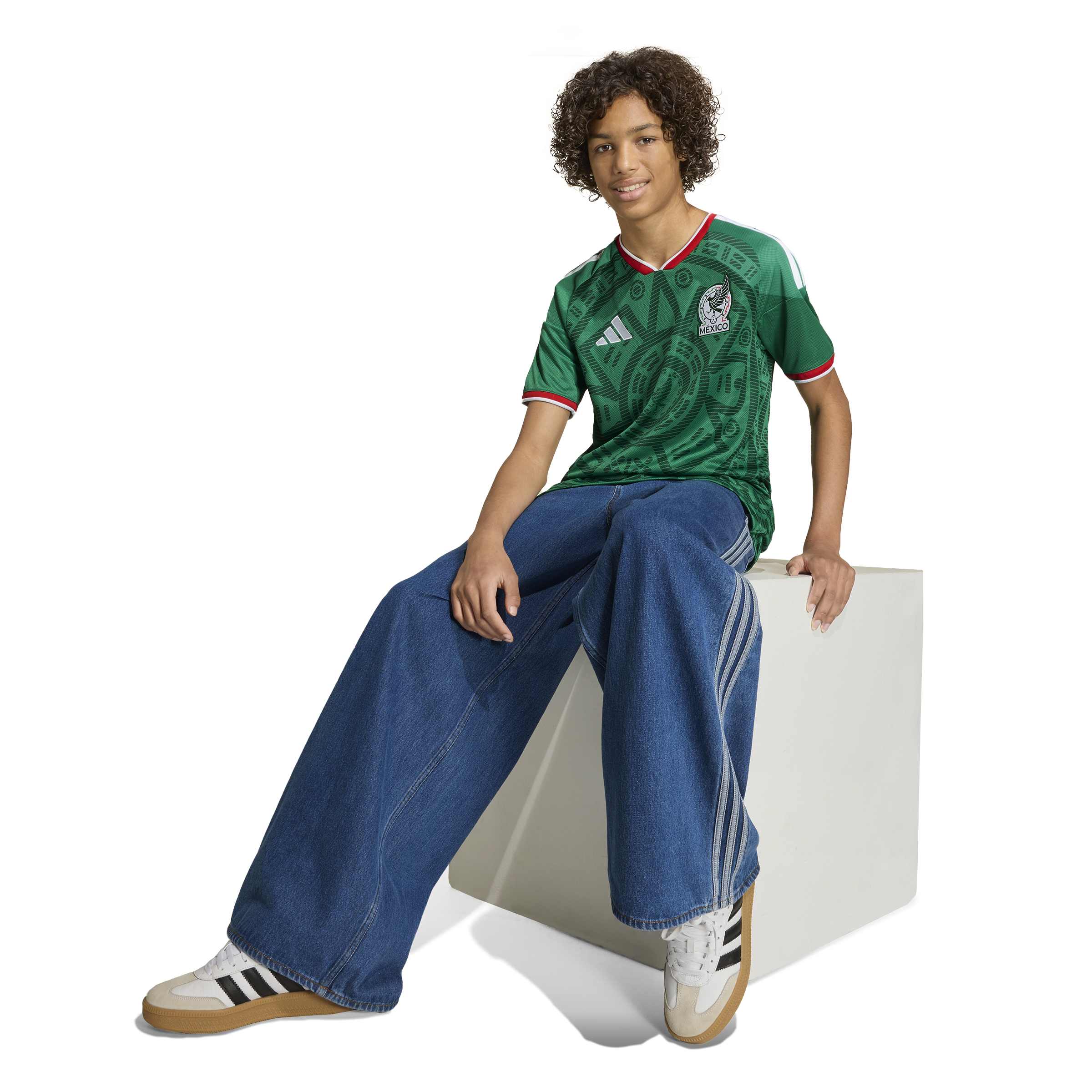 Adidas Kids Mexico 26 Home Kids Jersey - Green 5