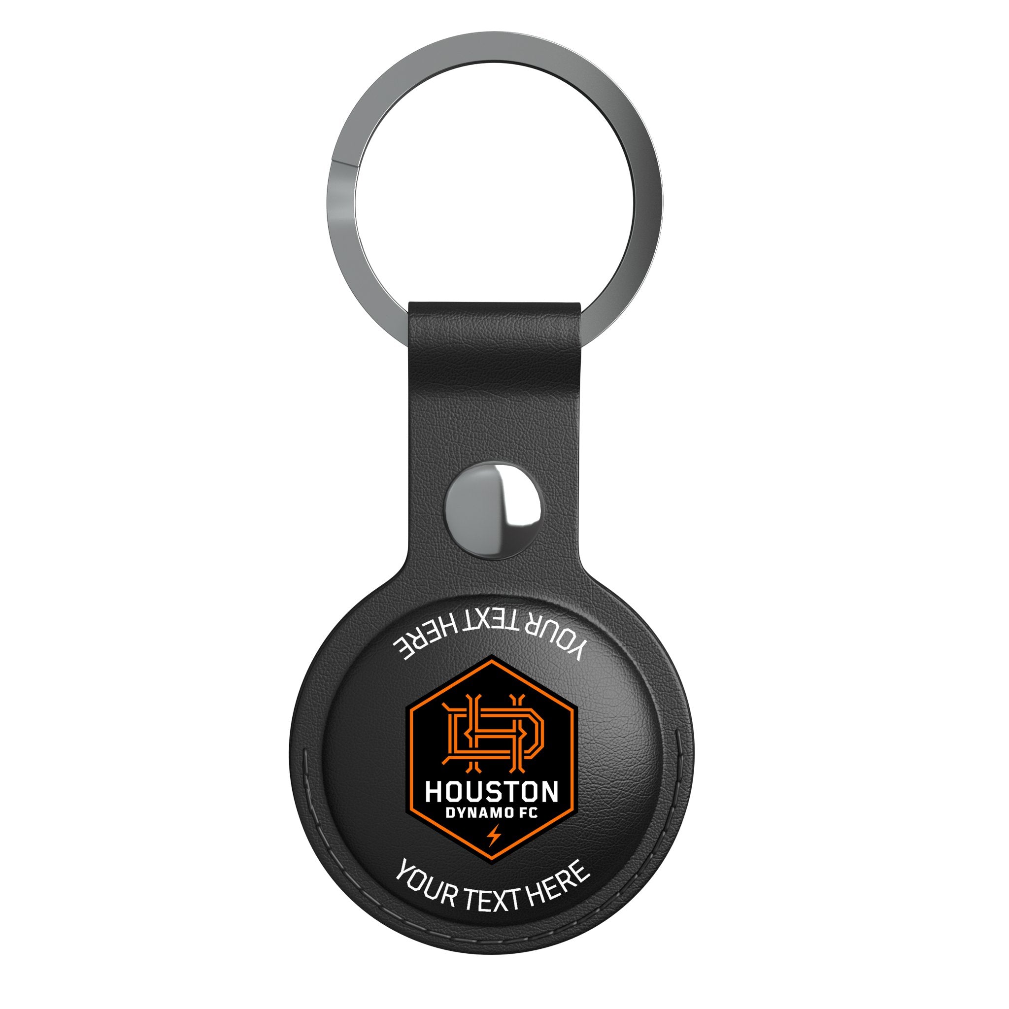 Houston Dynamo Personalized Insignia Black Airtag Holder