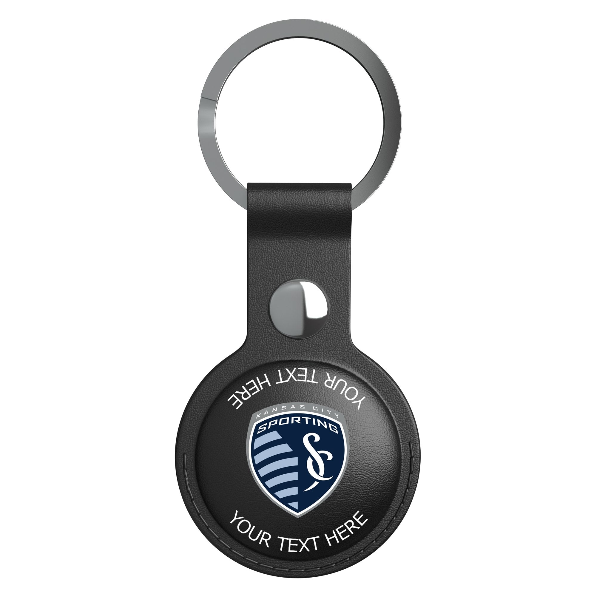 Sporting Kansas City Personalized Insignia Black Airtag Holder