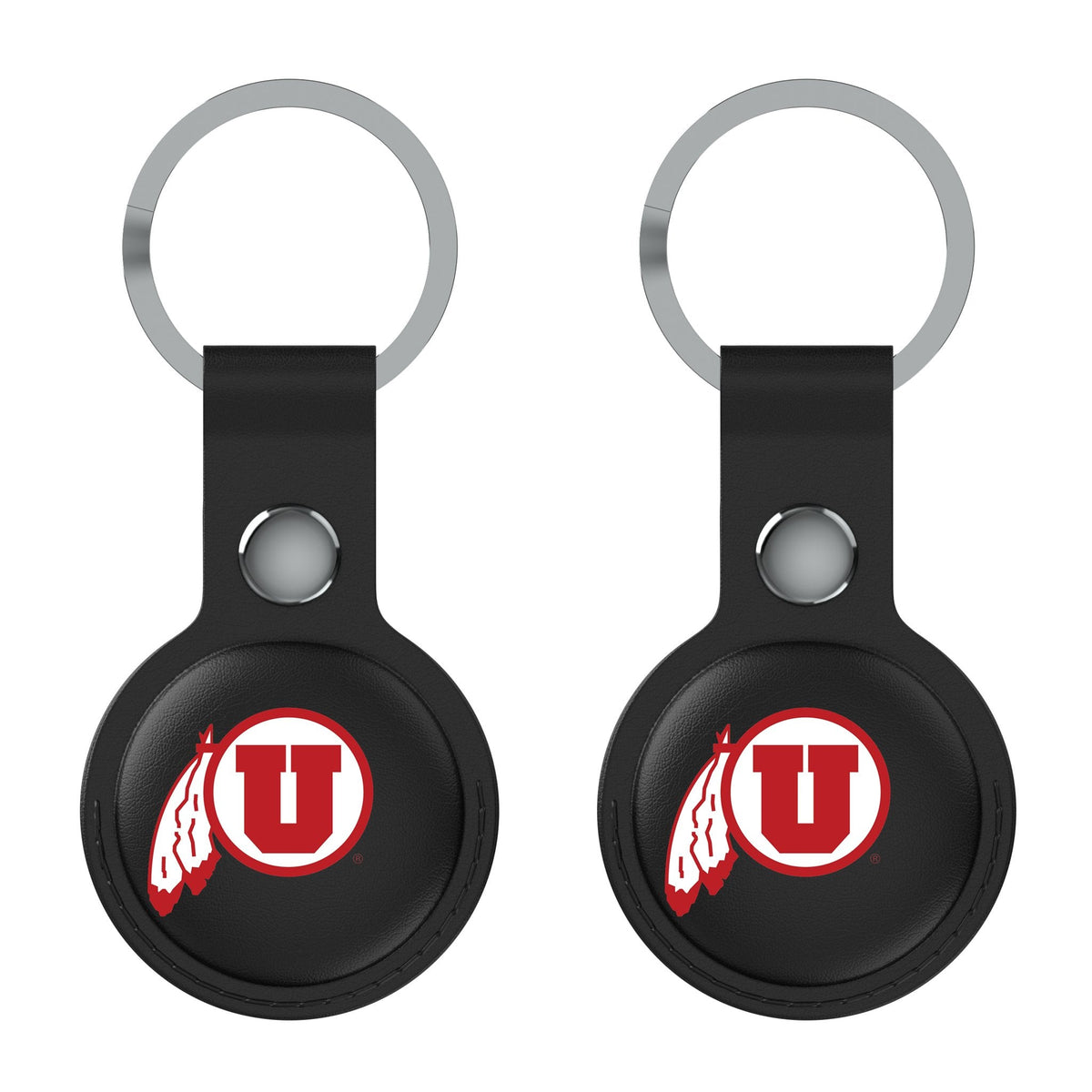 University of Utah Utes Insignia Black Airtag Holder 2-Pack