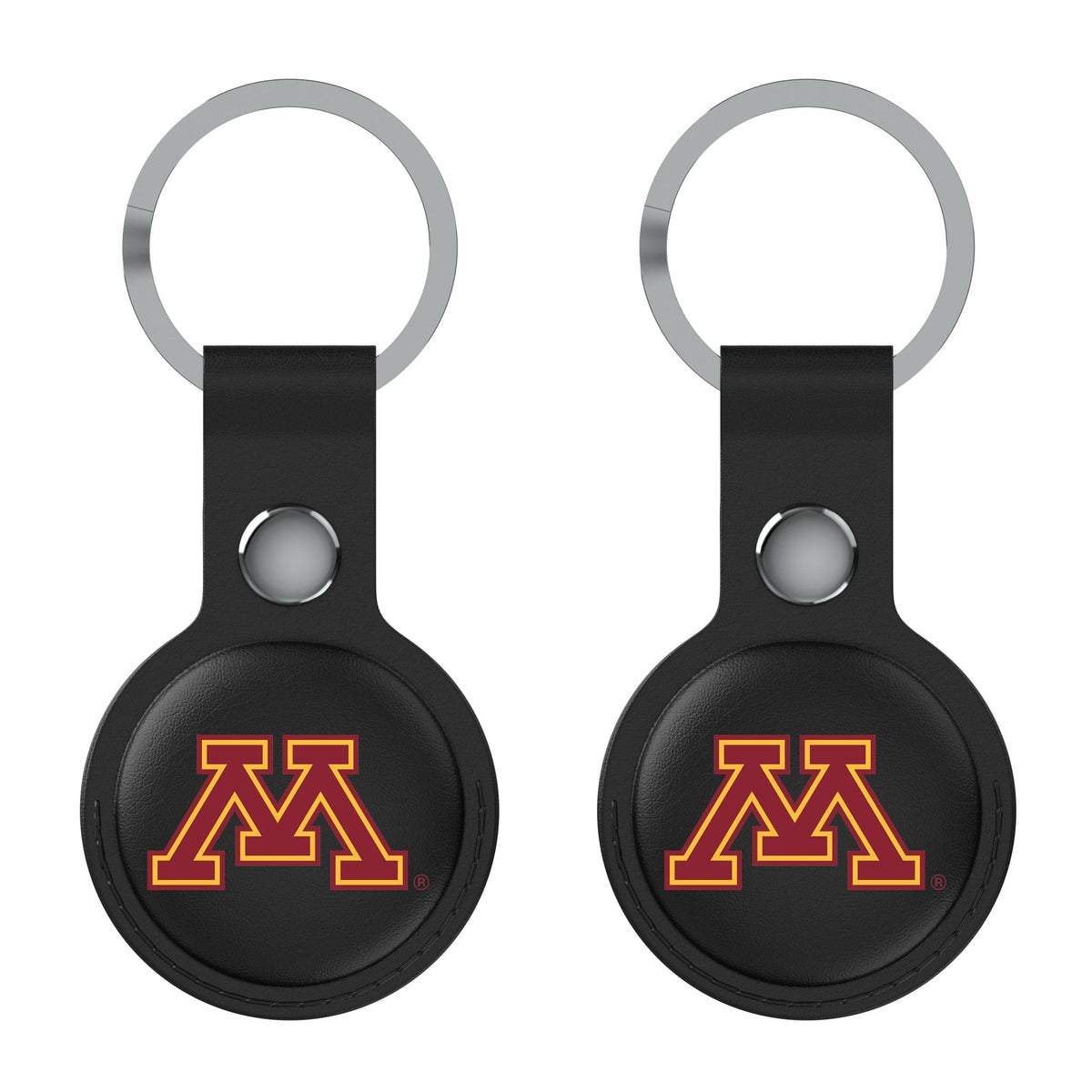 University of Minnesota Golden Gophers Insignia Black Airtag Holder 2-Pack