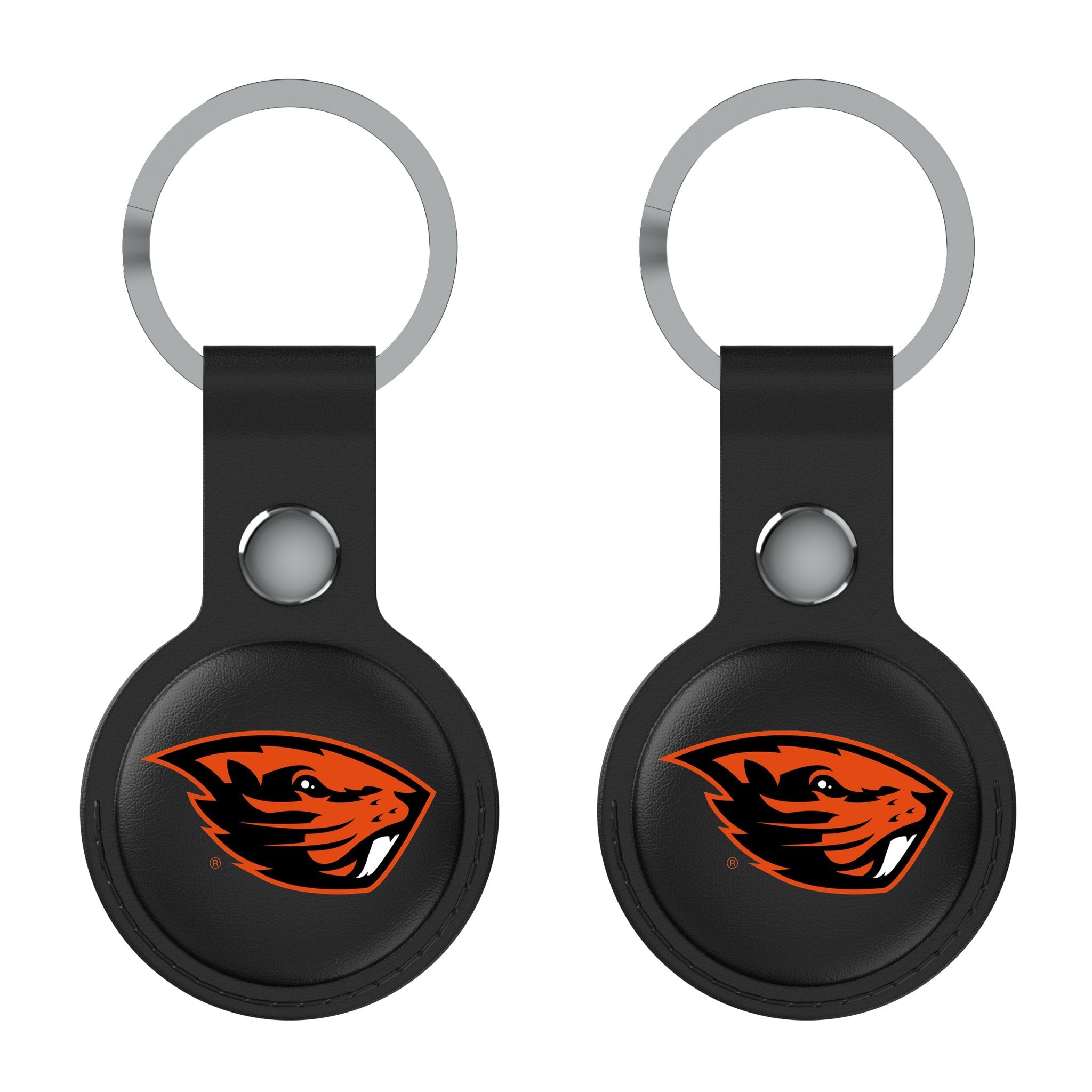 Oregon State University Beavers Insignia Black Airtag Holder 2-Pack