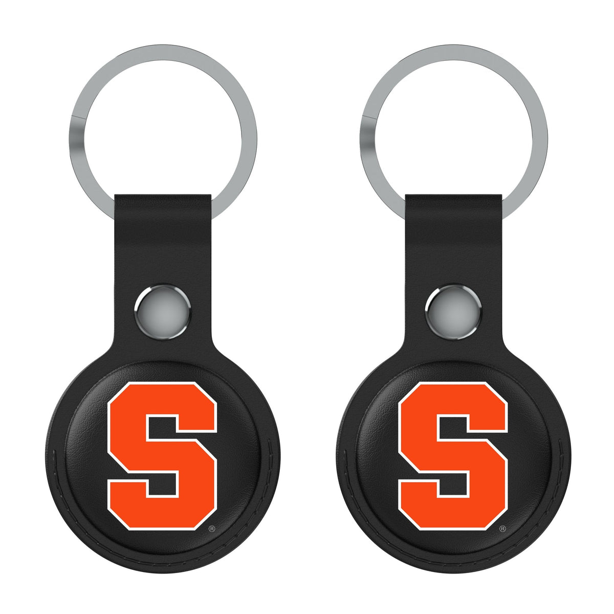 Syracuse University Orange Insignia Black Airtag Holder 2-Pack 1