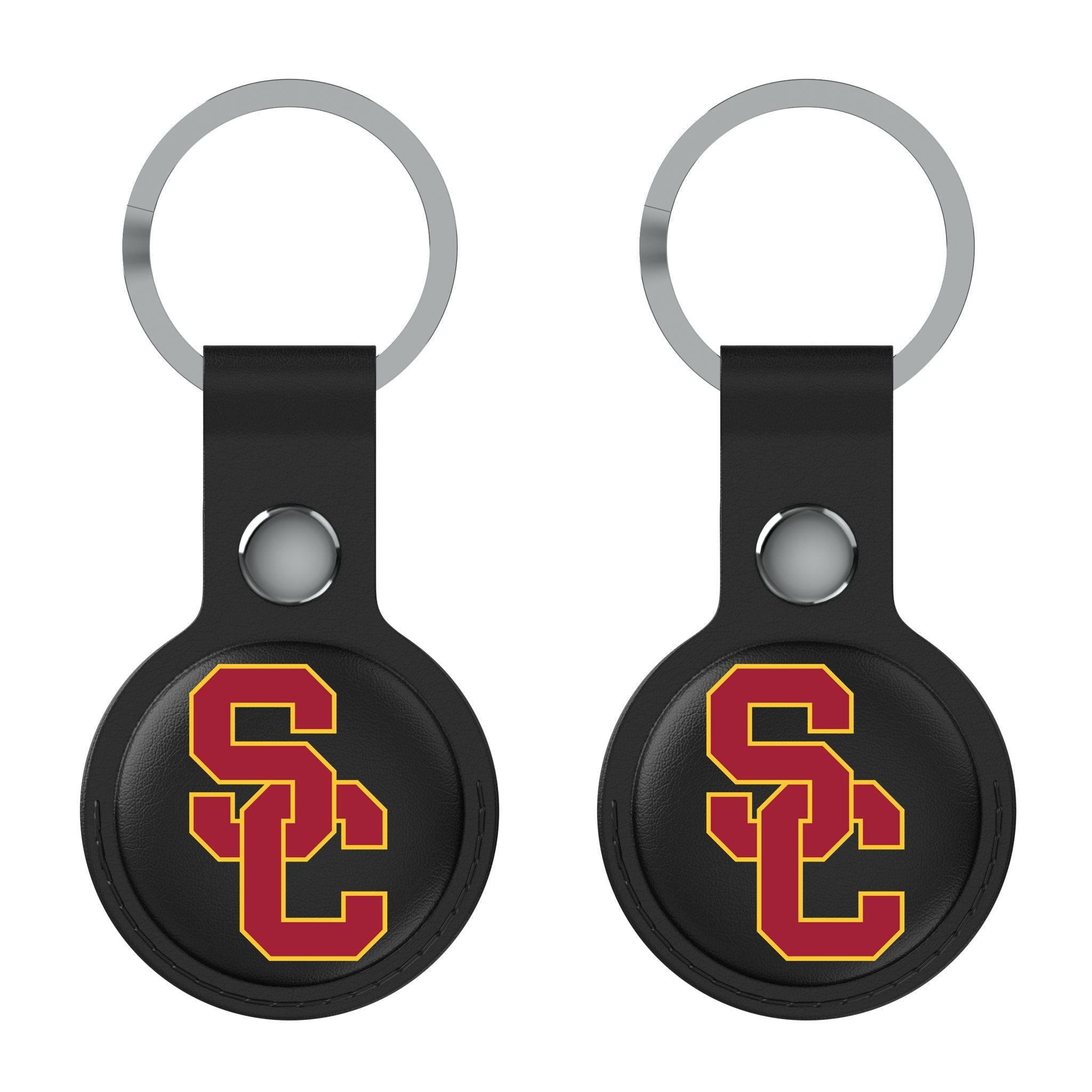 University of Southern California Trojans Insignia Black Airtag Holder 2-Pack 1