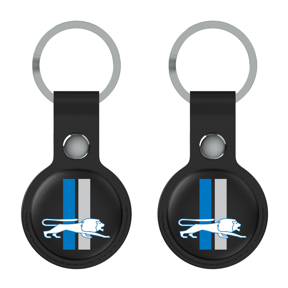 Detroit Lions Retro Insignia Black Airtag Holder 2-Pack 1