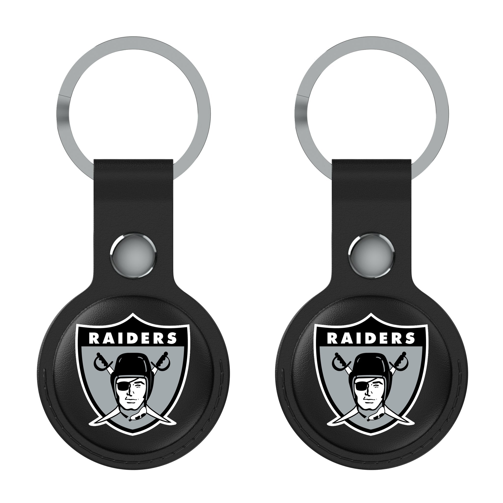 Oakland Raiders 1963 Historic Collection Insignia Black Airtag Holder 2-Pack 1