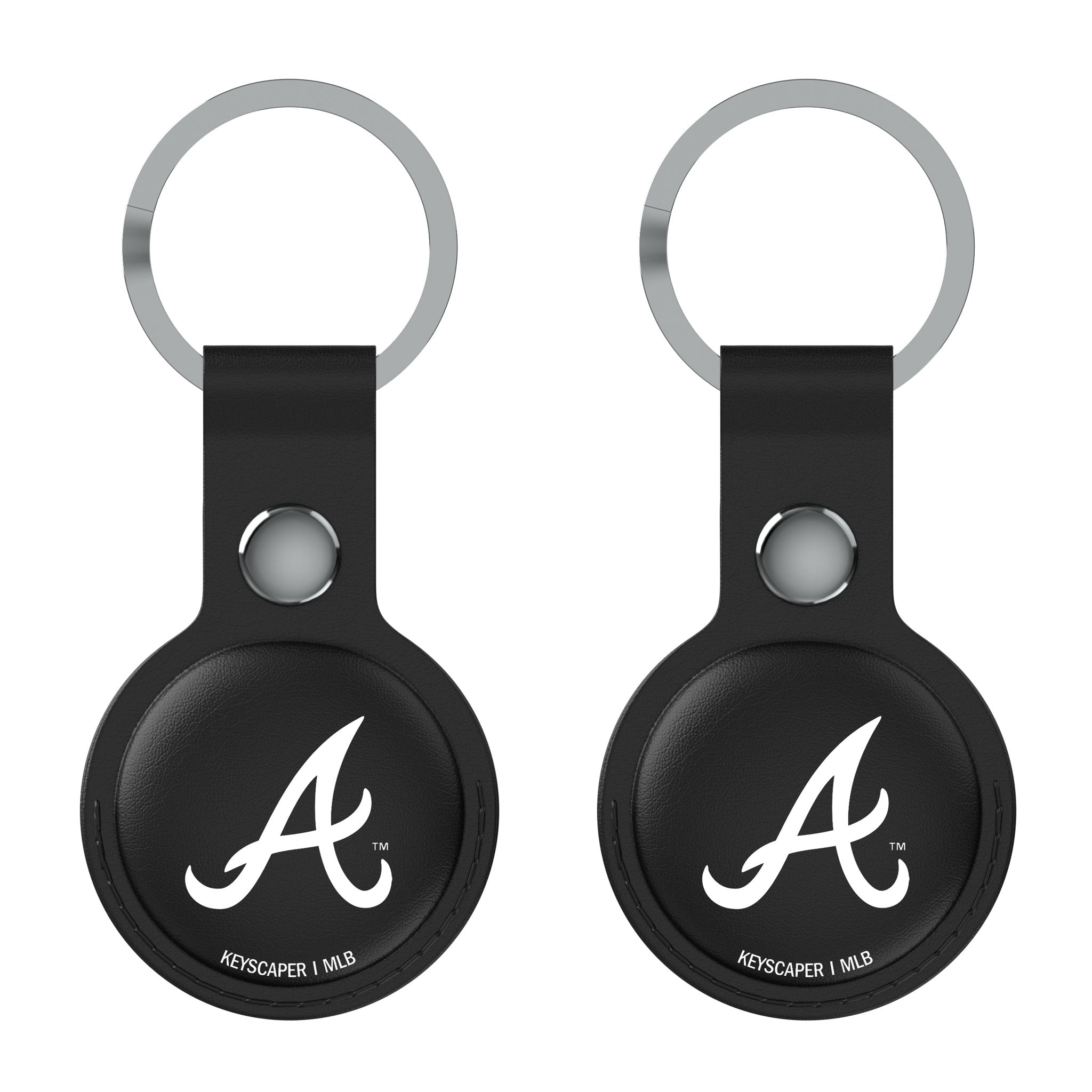 Atlanta Braves Insignia Black Airtag Holder 2-Pack