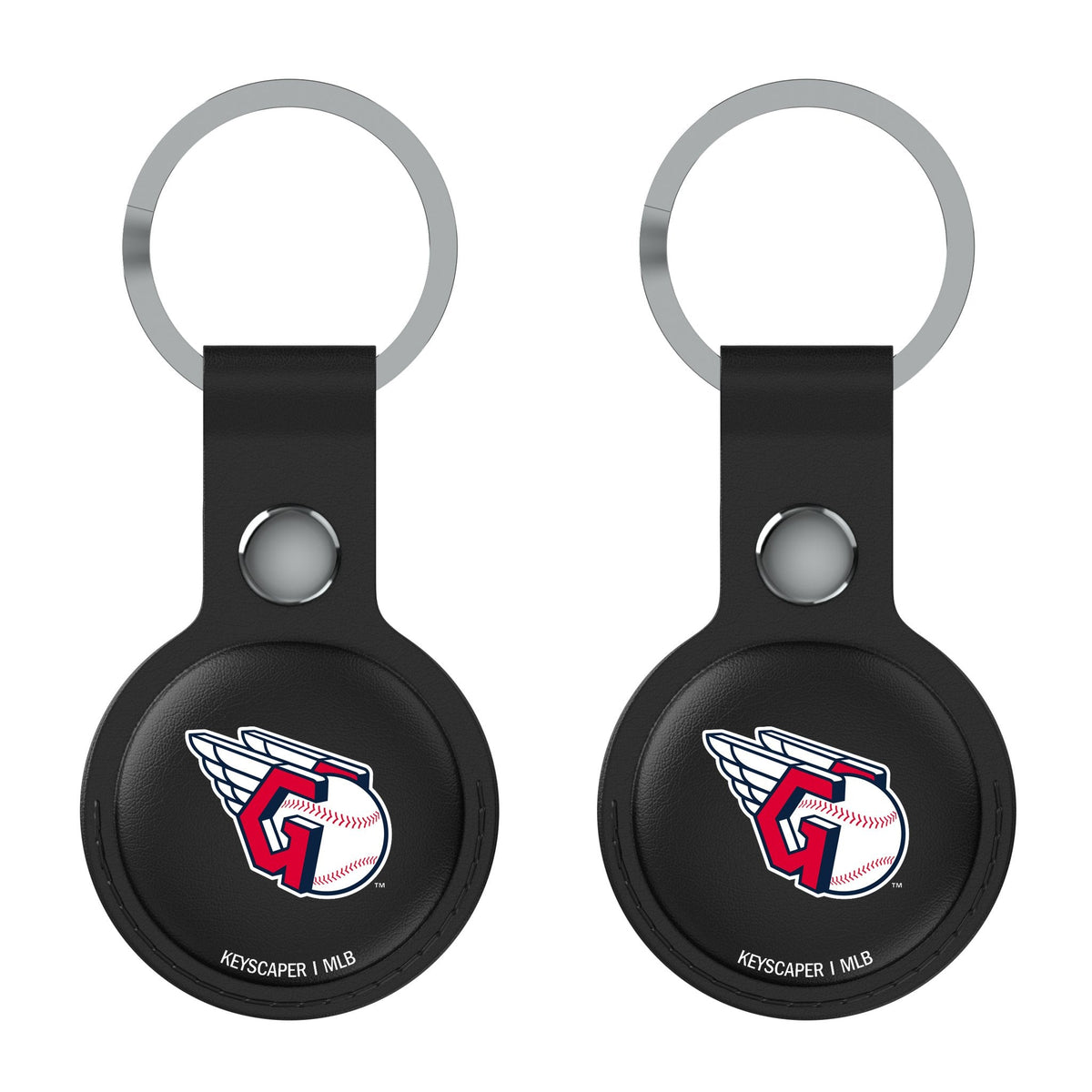 Cleveland Guardians Insignia Black Airtag Holder 2-Pack