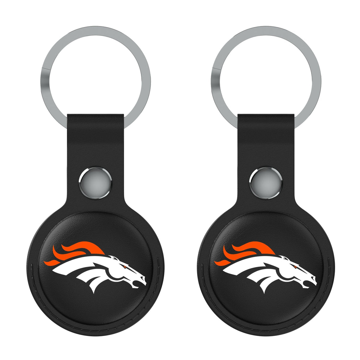 Denver Broncos Insignia Black Airtag Holder 2-Pack 1