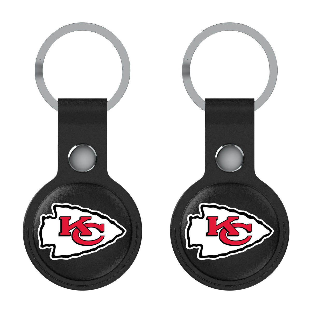 Kansas City Chiefs Insignia Black Airtag Holder 2-Pack 1