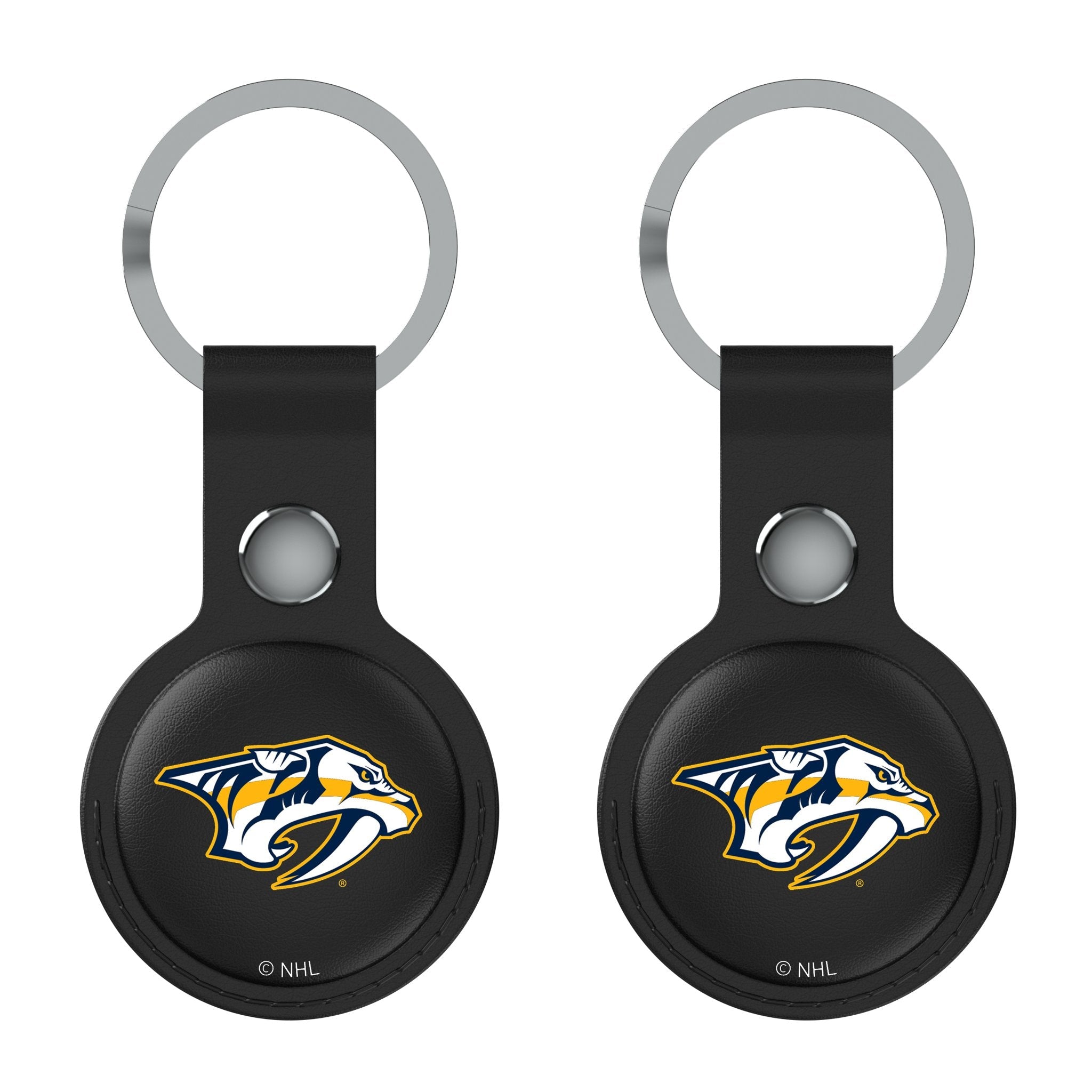 Nashville Predators Insignia Black Airtag Holder 2-Pack
