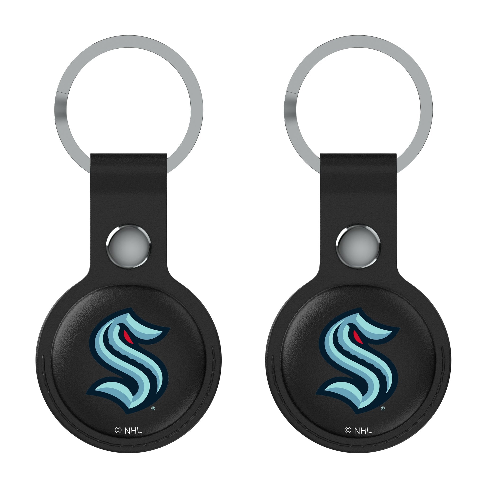 Seattle Kraken Insignia Black Airtag Holder 2-Pack