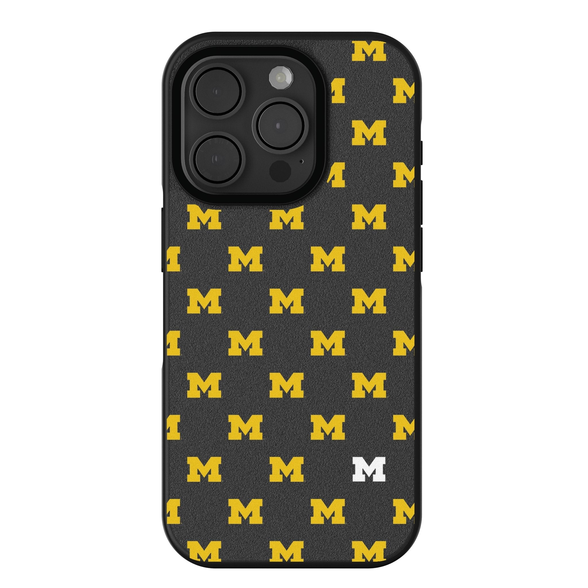 University of Michigan Wolverines Fashion Pattern Bump Phone Case for Apple iPhone