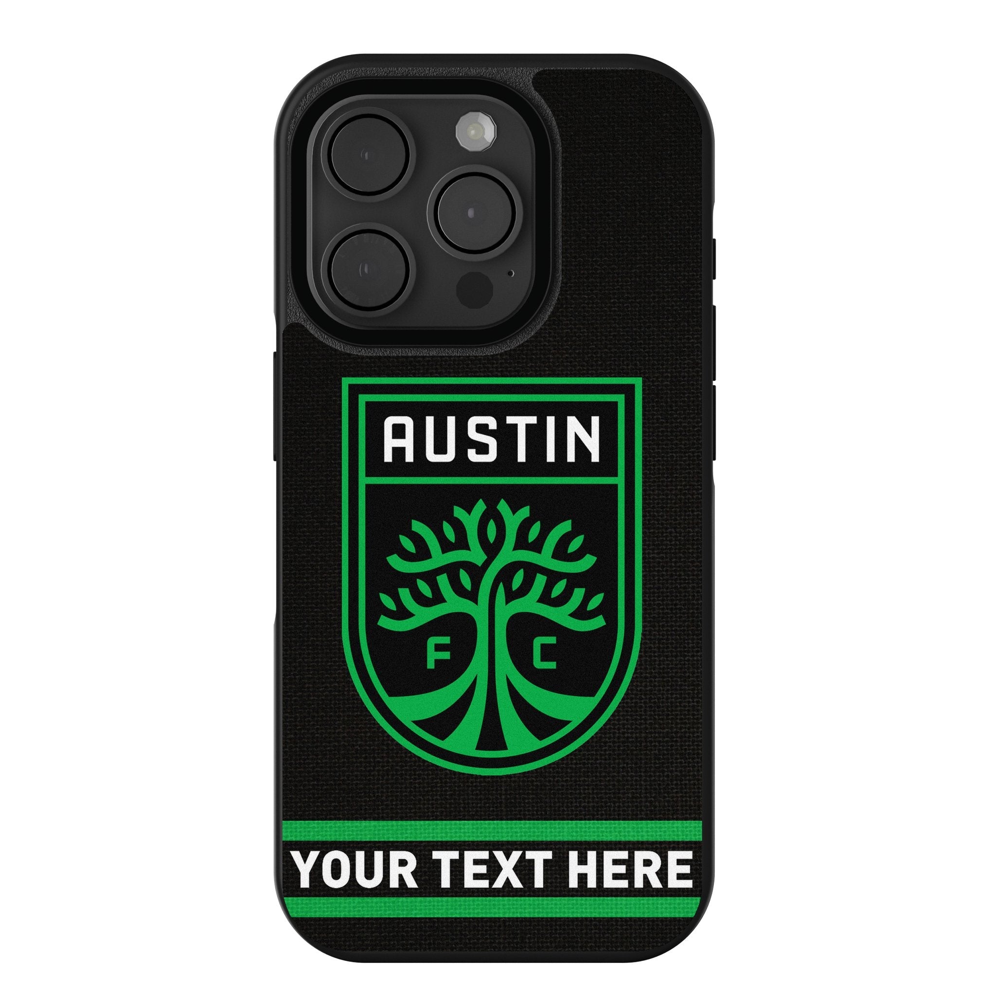 Austin FC Personalized Stripe Bump Phone Case for Apple iPhone