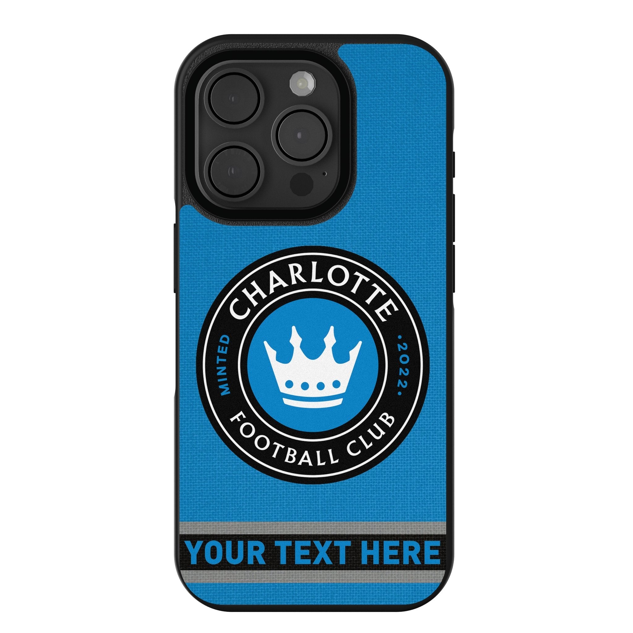 Charlotte FC Personalized Stripe Bump Phone Case for Apple iPhone