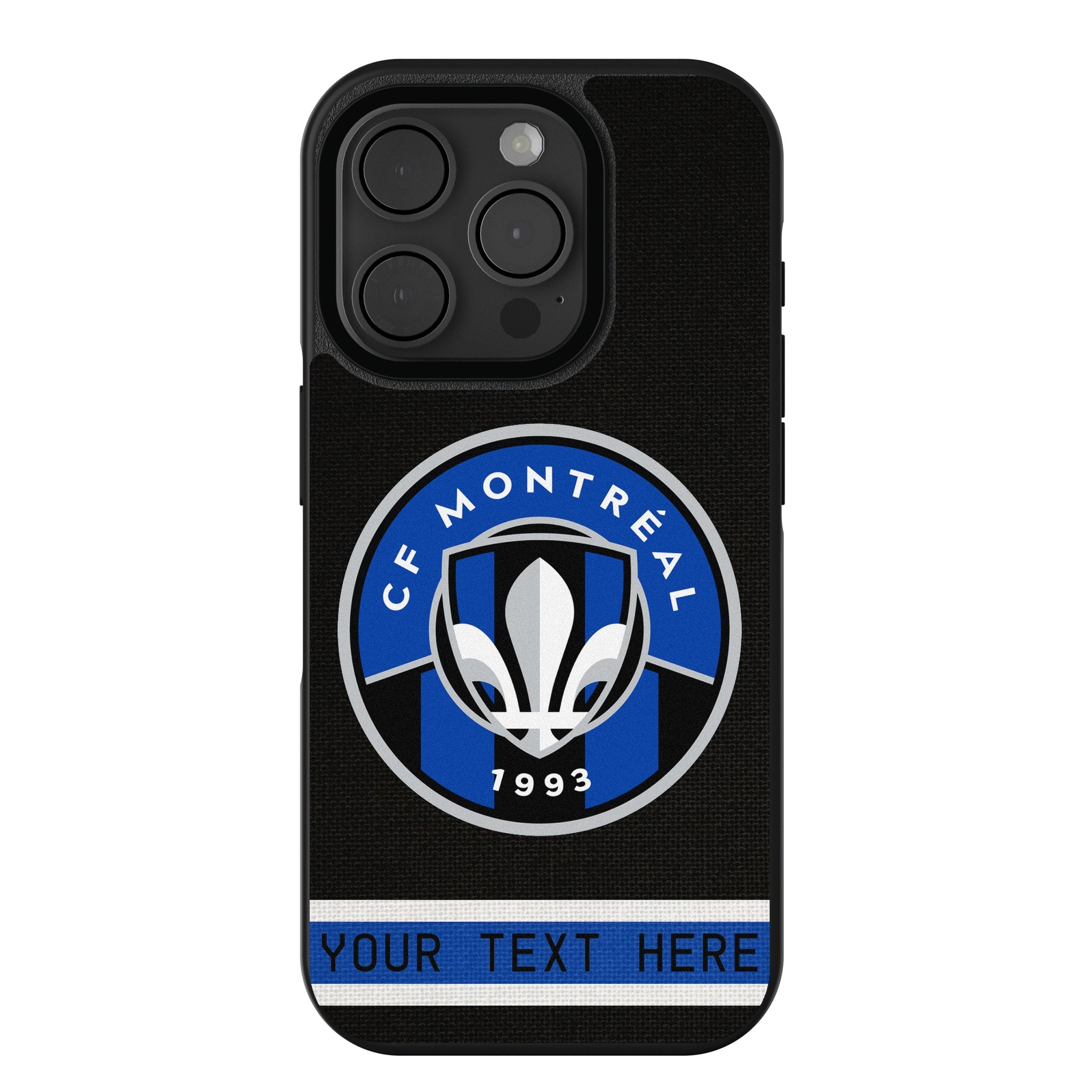 CF Montreal Personalized Stripe Bump Phone Case for Apple iPhone