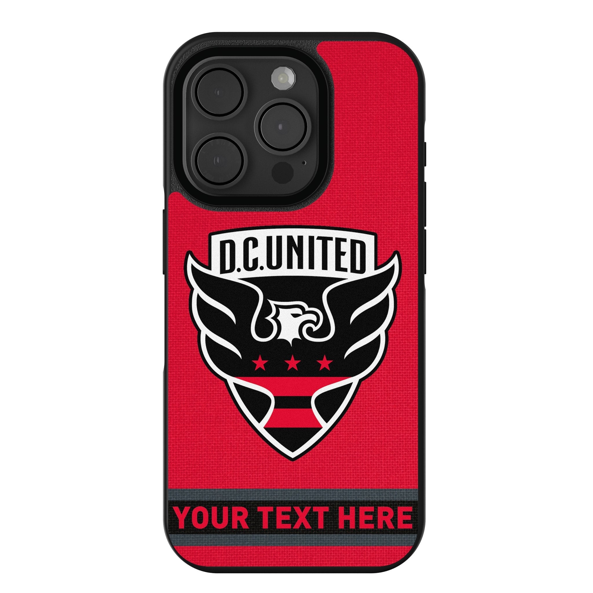 DC United Personalized Stripe Bump Phone Case for Apple iPhone
