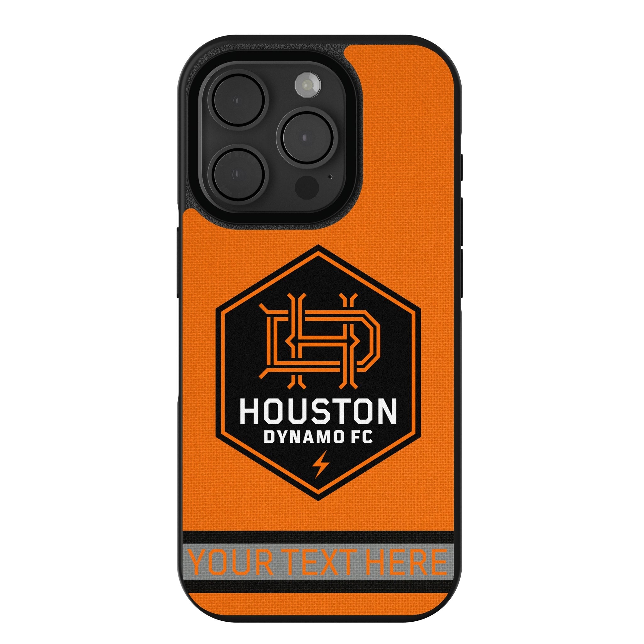 Houston Dynamo Personalized Stripe Bump Phone Case for Apple iPhone
