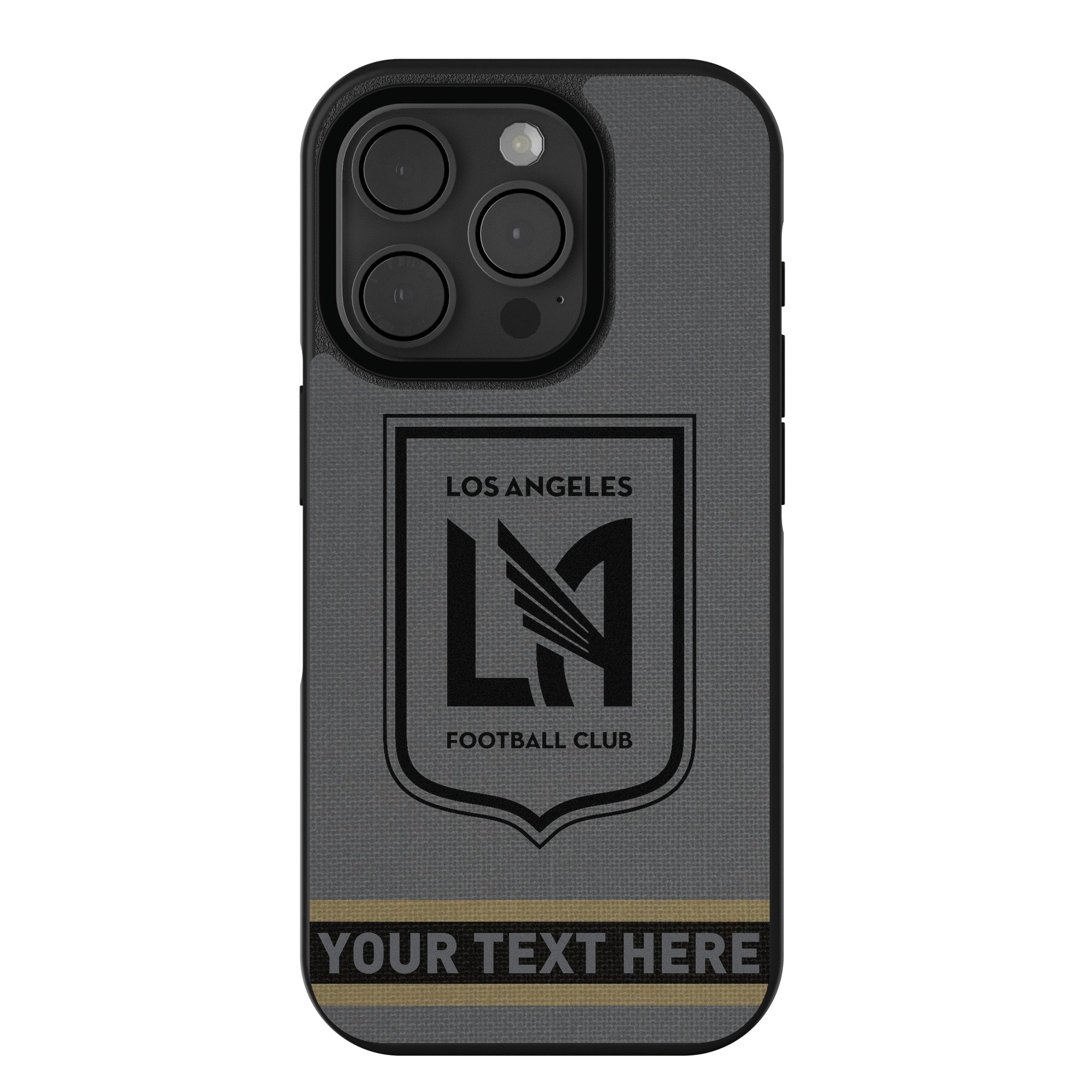Los Angeles Football Club Personalized Stripe Bump Phone Case for Apple iPhone