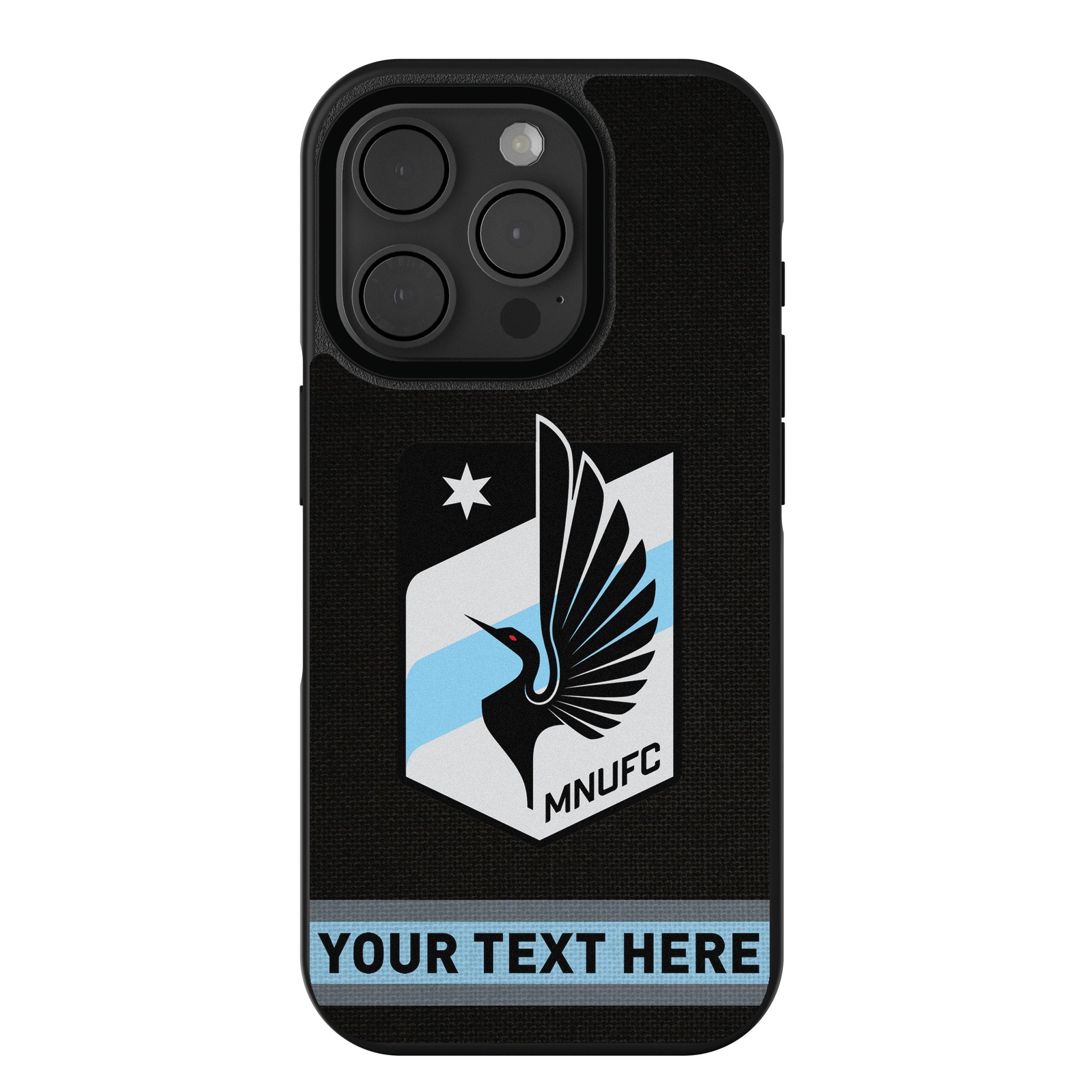 Minnesota United FC Personalized Stripe Bump Phone Case for Apple iPhone 1