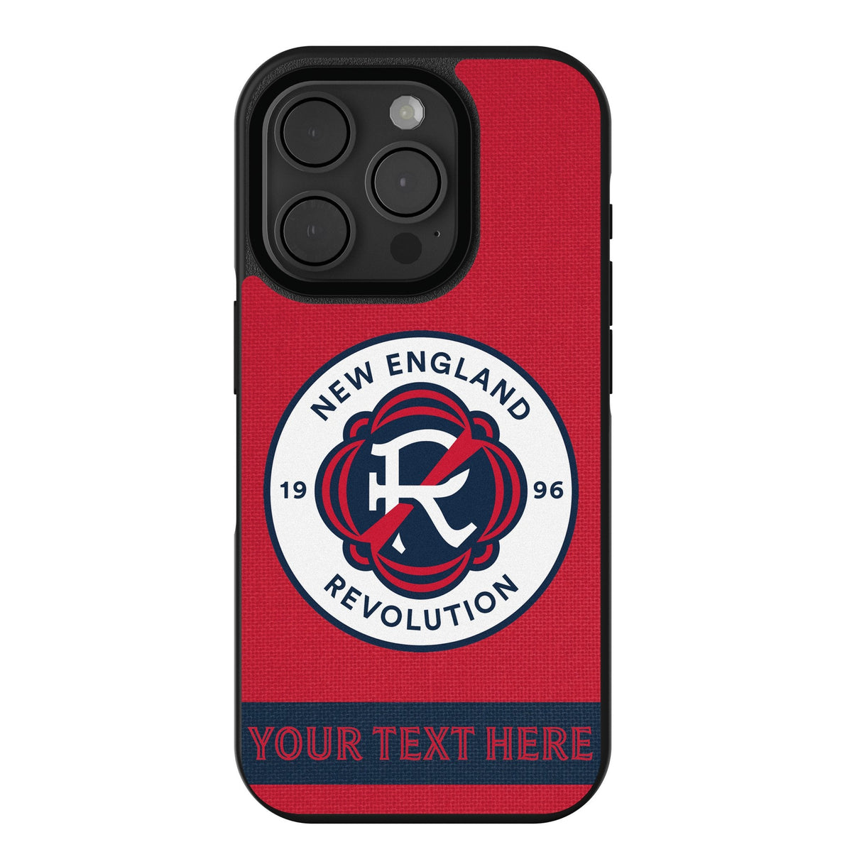 New England Revolution Personalized Stripe Bump Phone Case for Apple iPhone
