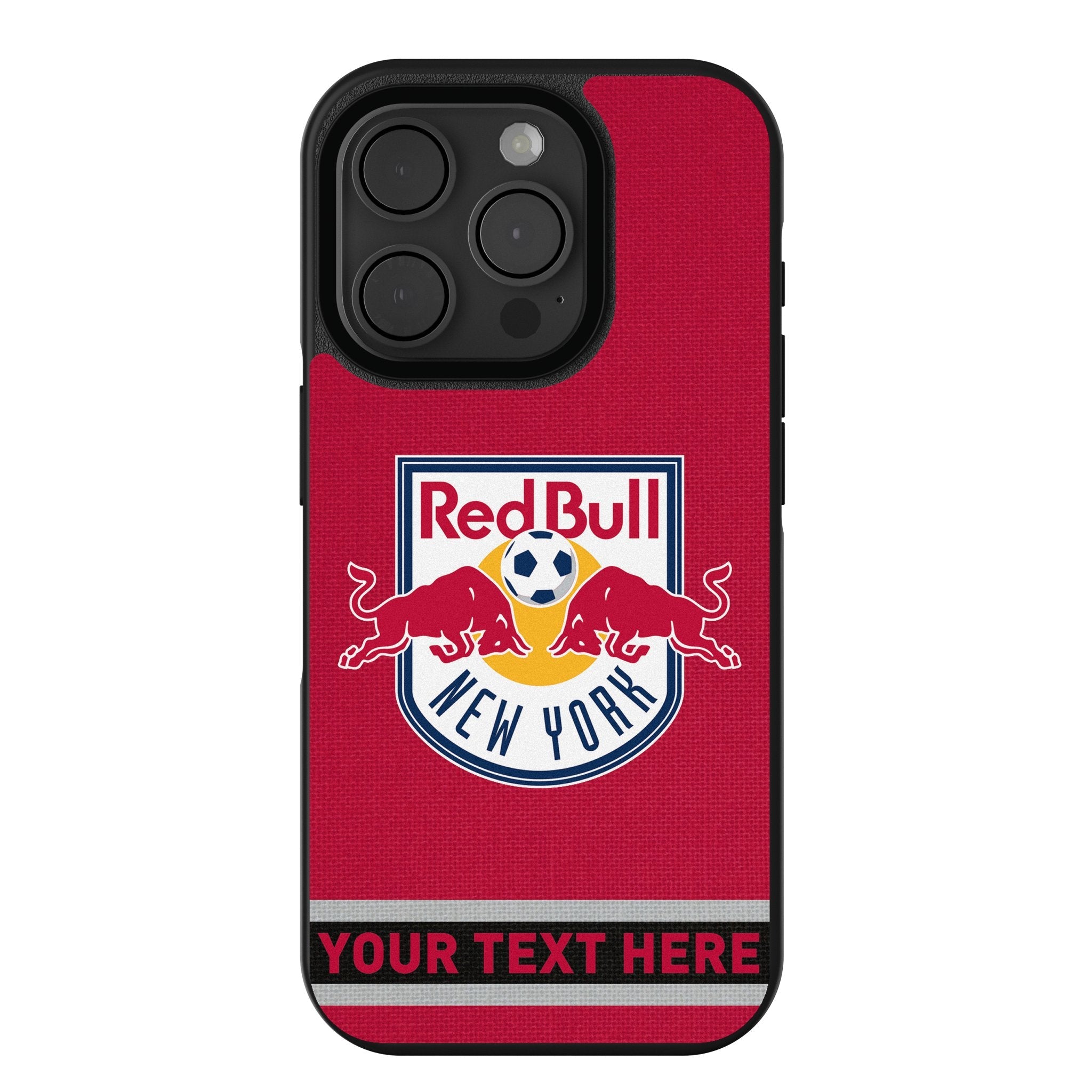 New York Red Bulls Personalized Stripe Bump Phone Case for Apple iPhone