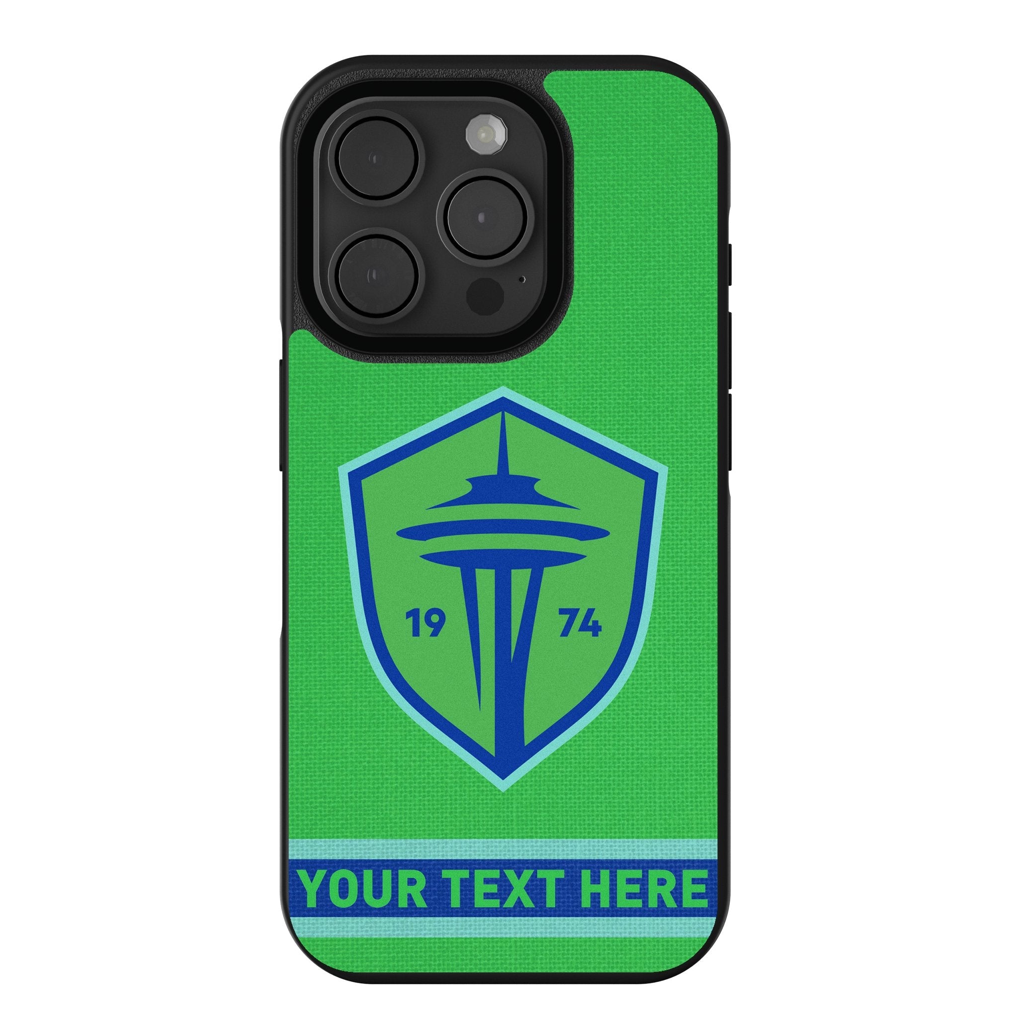 Seattle Sounders FC Personalized Stripe Bump Phone Case for Apple iPhone 1