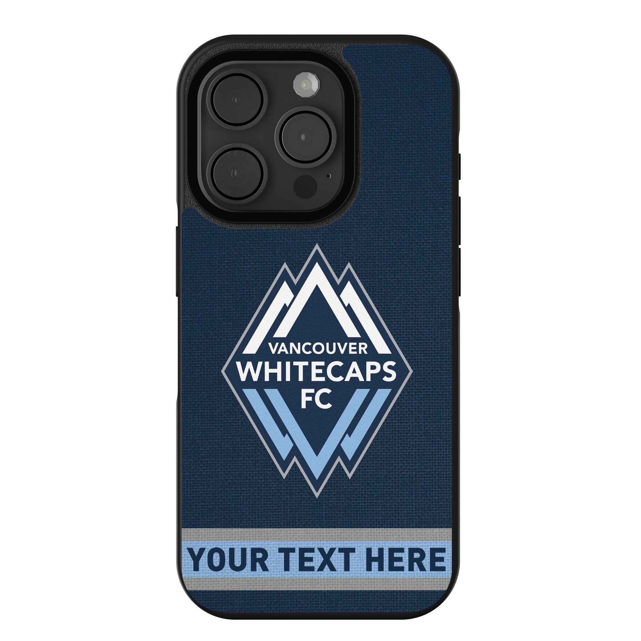 Vancouver Whitecaps Personalized Stripe Bump Phone Case for Apple iPhone