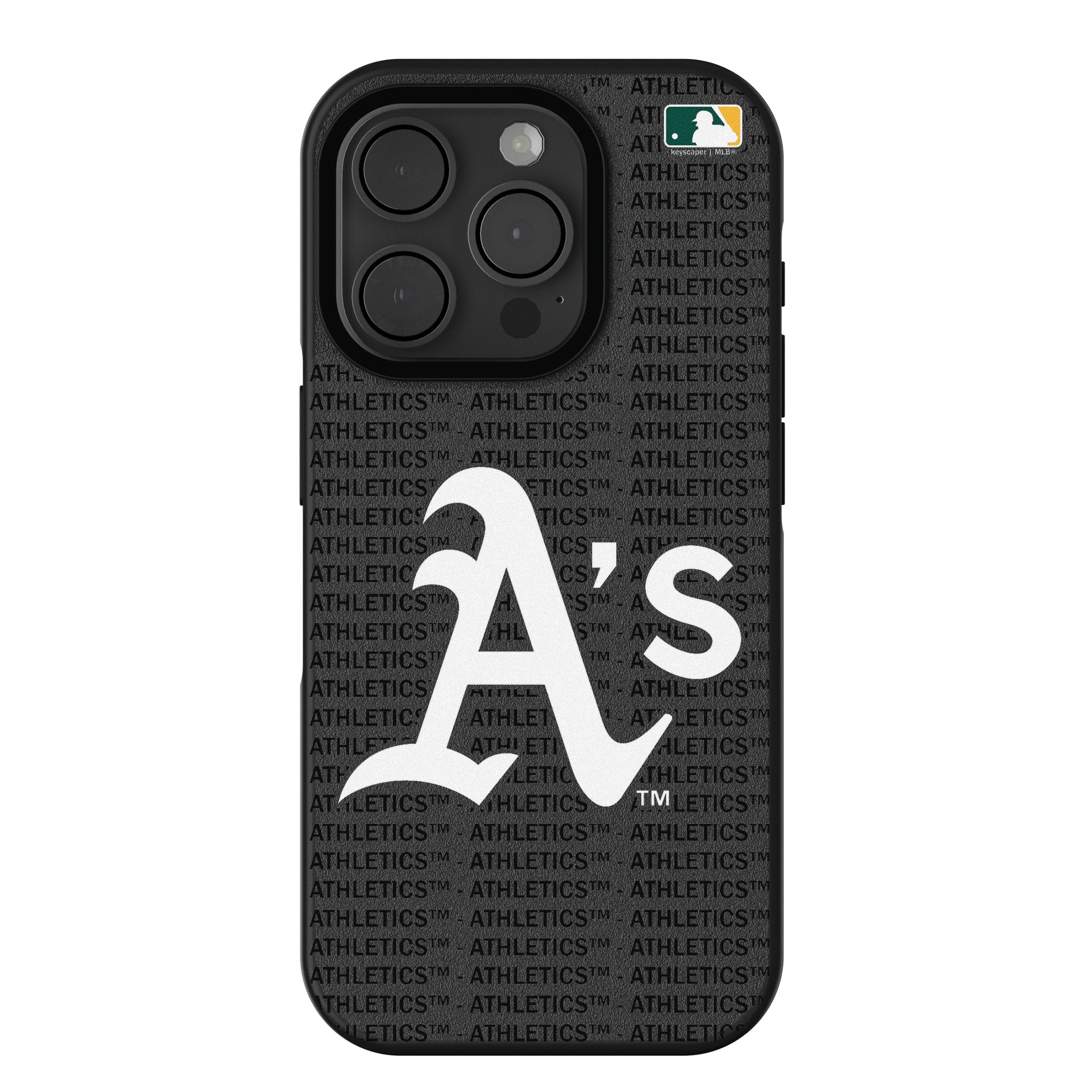 Oakland Athletics Text Backdrop Bump Phone Case for Apple iPhone 1