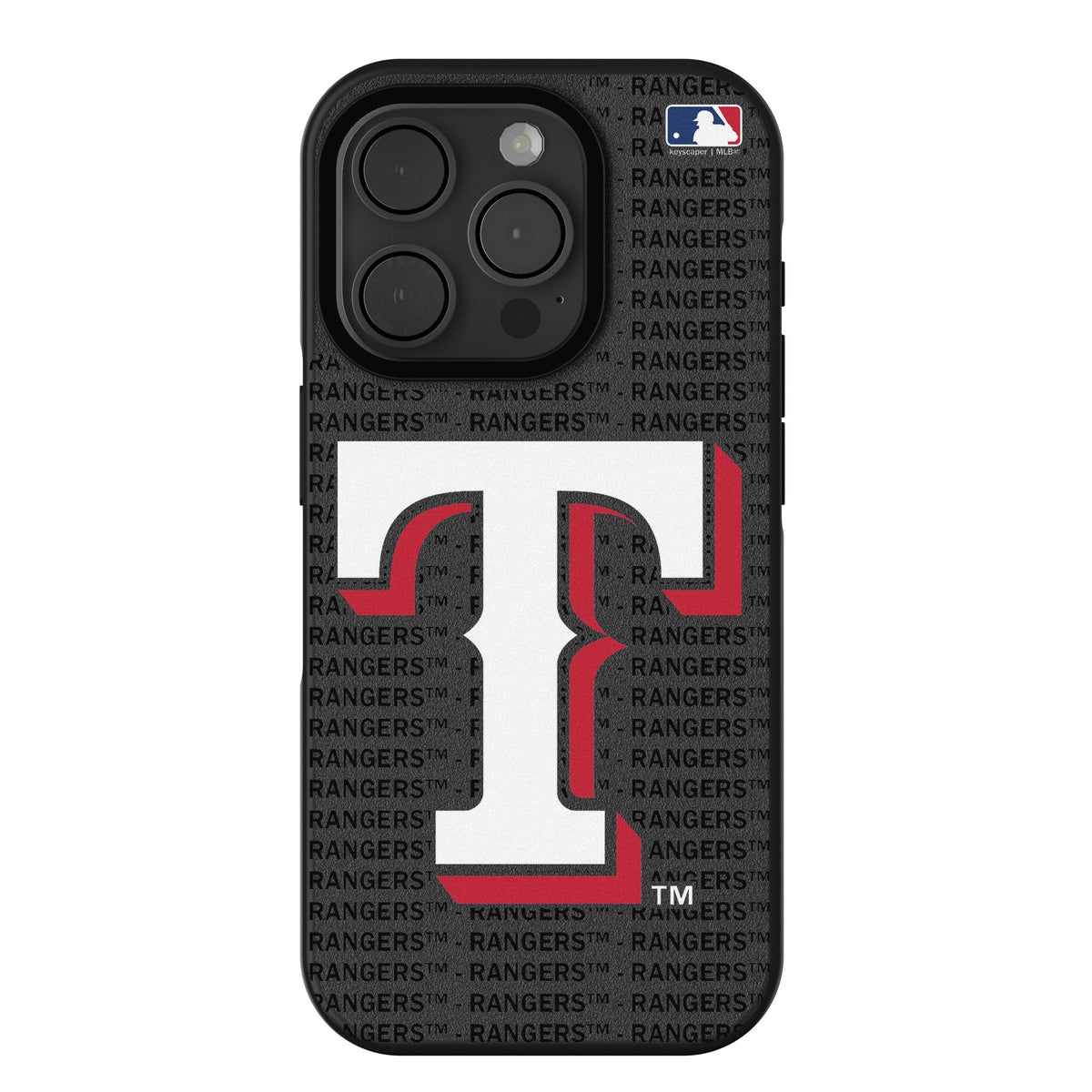 Texas Rangers Text Backdrop Bump Phone Case for Apple iPhone
