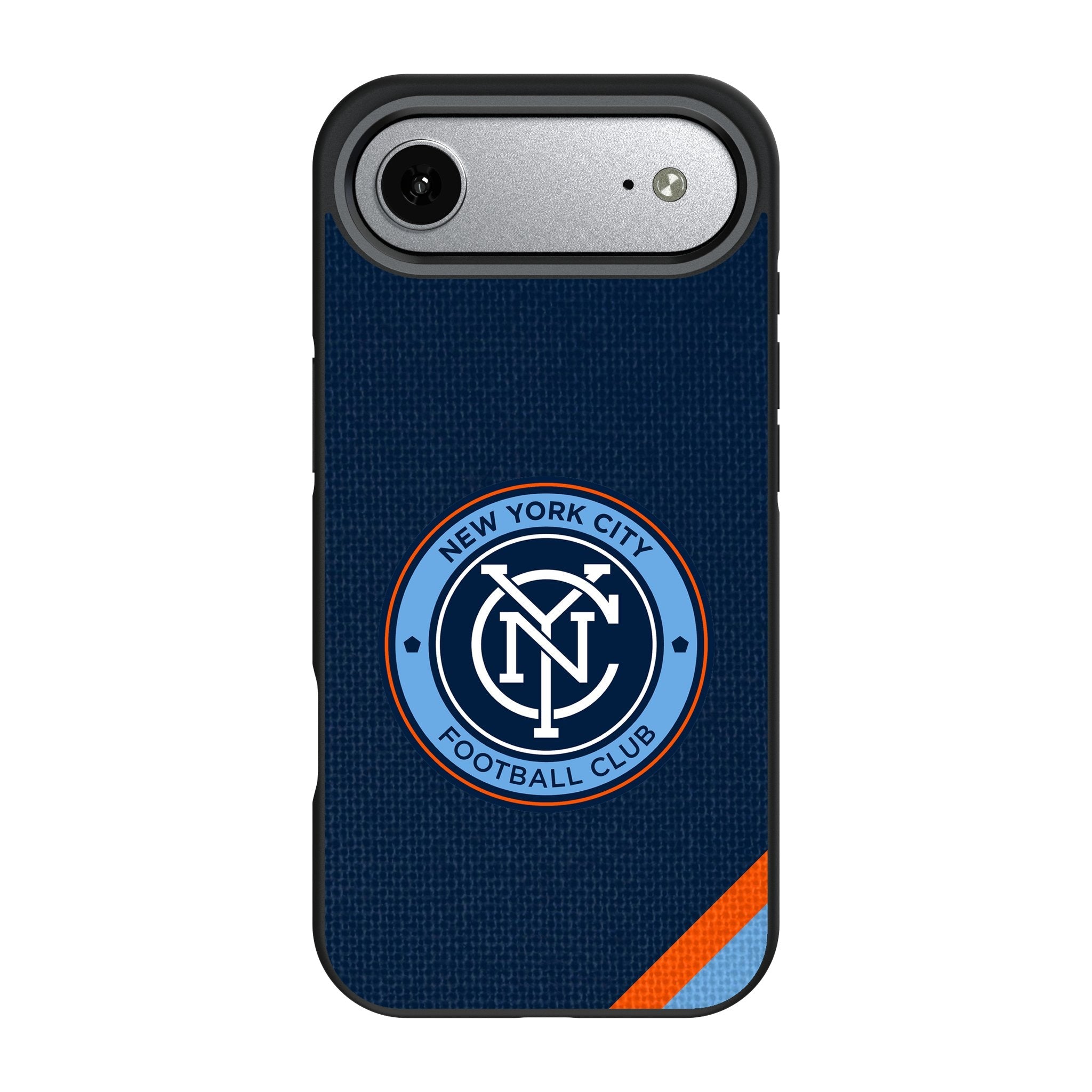 New York City FC Diagonal Stripe Bump Phone Case for Apple iPhone 17 Series 3