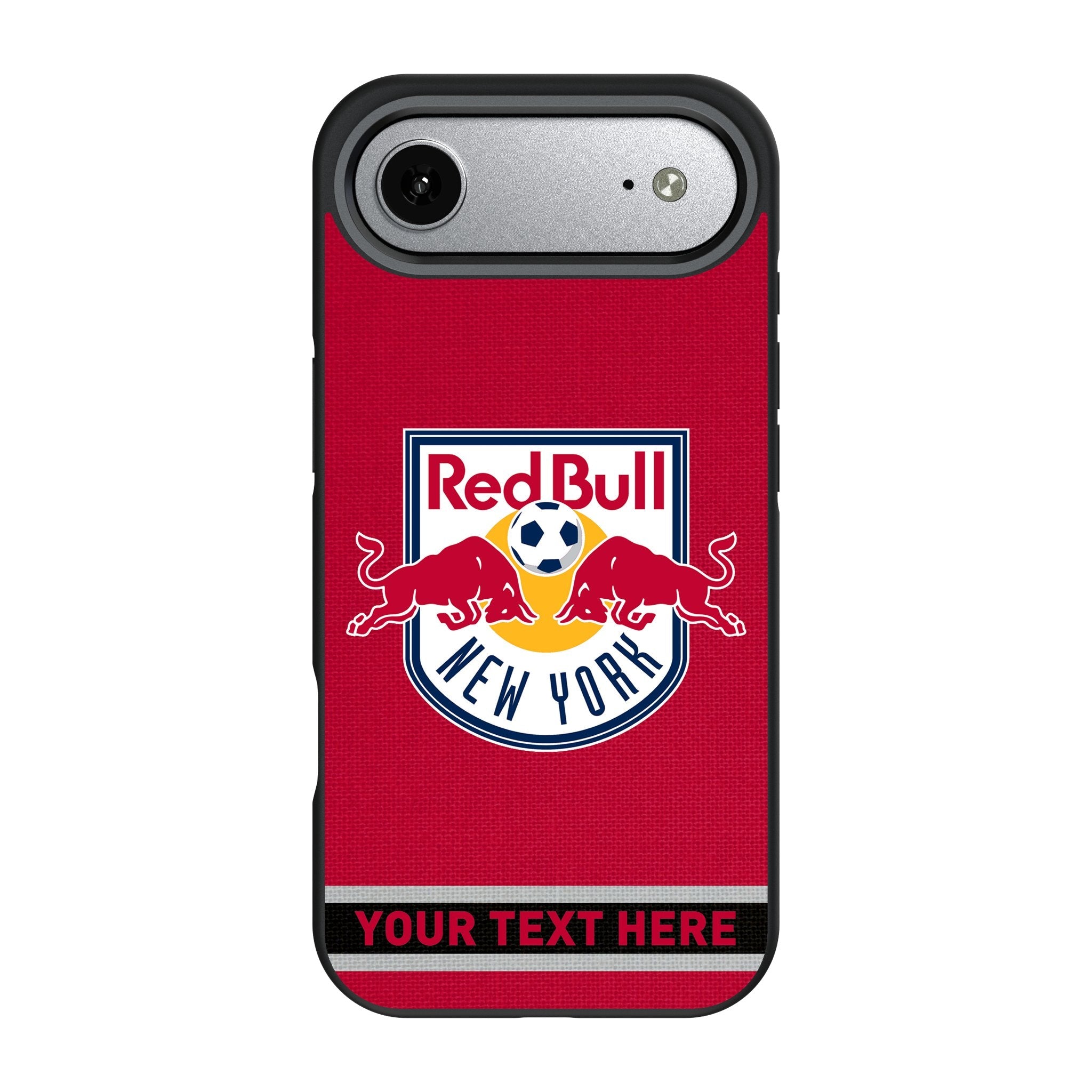 New York Red Bulls Personalized Stripe Bump Phone Case for Apple iPhone 17 Series 3