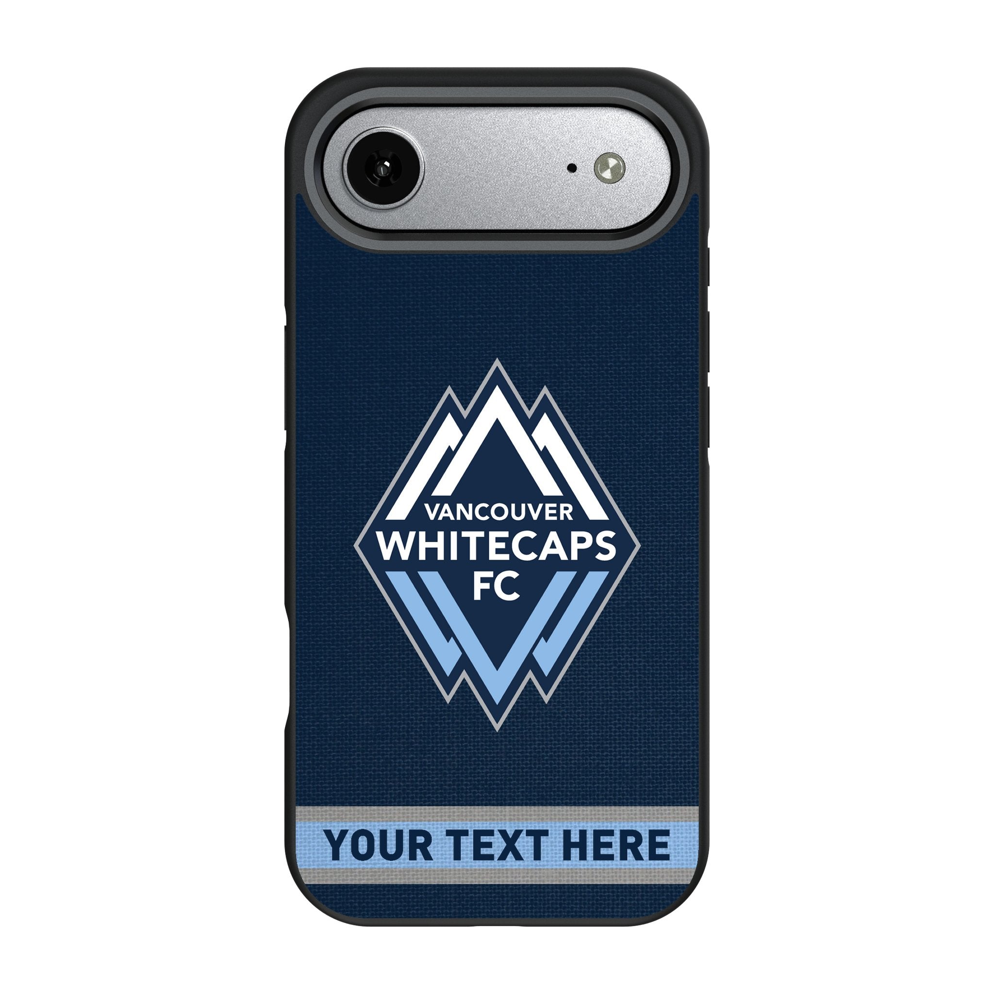 Vancouver Whitecaps Personalized Stripe Bump Phone Case for Apple iPhone 17 Series 3