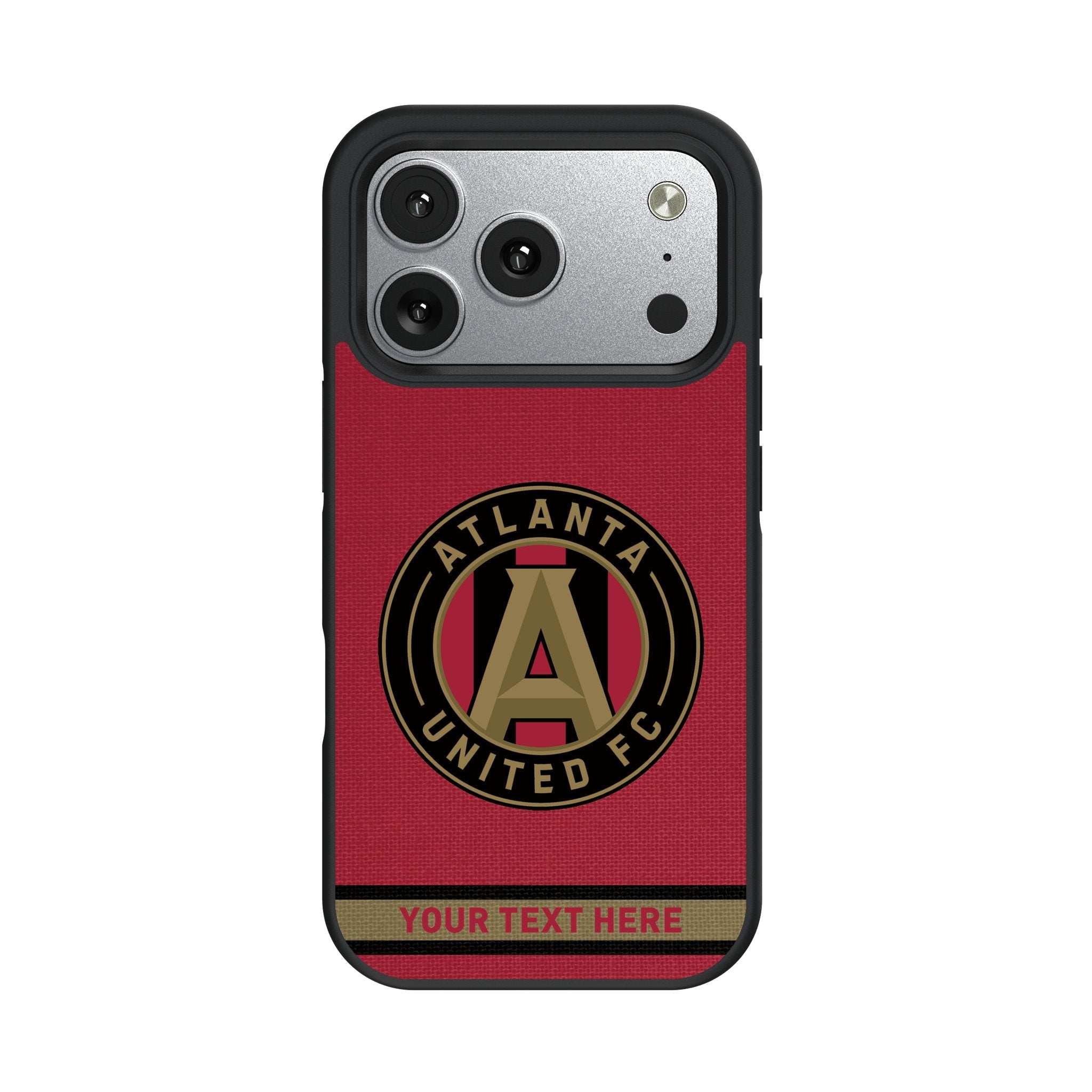 Atlanta United FC Personalized Stripe Bump Phone Case for Apple iPhone 17 Series 2
