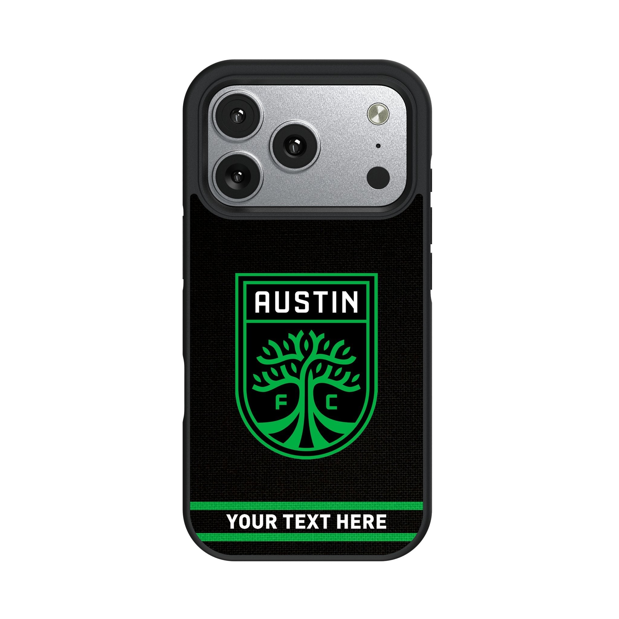 Austin FC Personalized Stripe Bump Phone Case for Apple iPhone 17 Series
