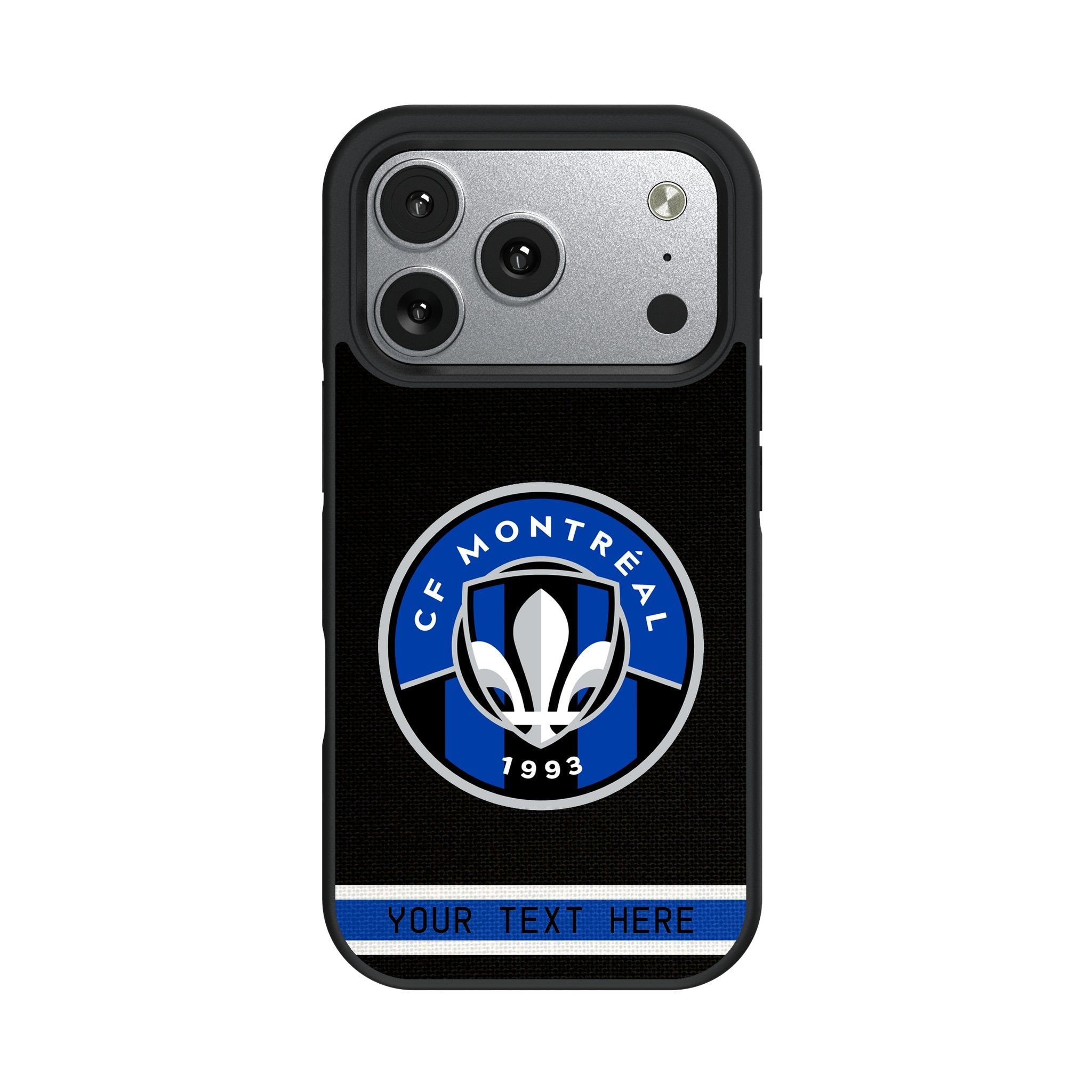 CF Montreal Personalized Stripe Bump Phone Case for Apple iPhone 17 Series