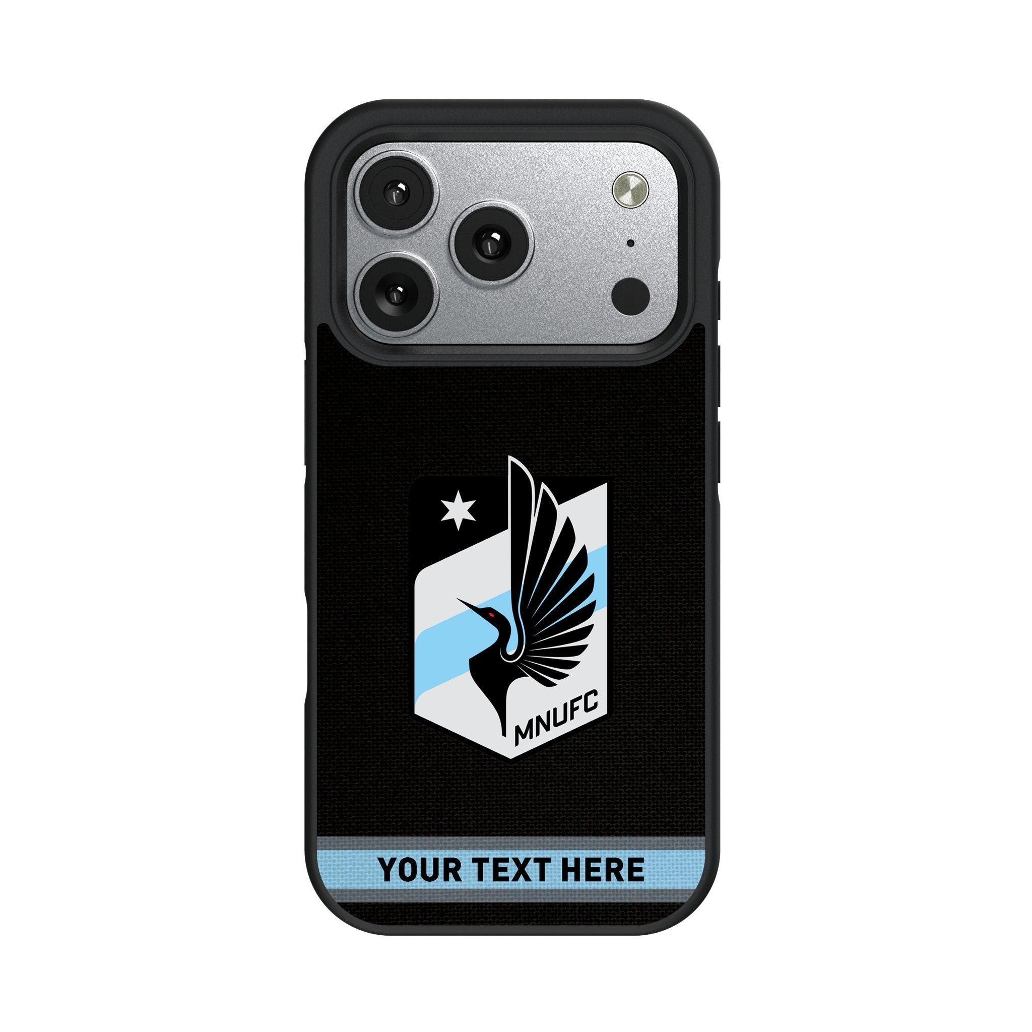 Minnesota United FC Personalized Stripe Bump Phone Case for Apple iPhone 17 Series