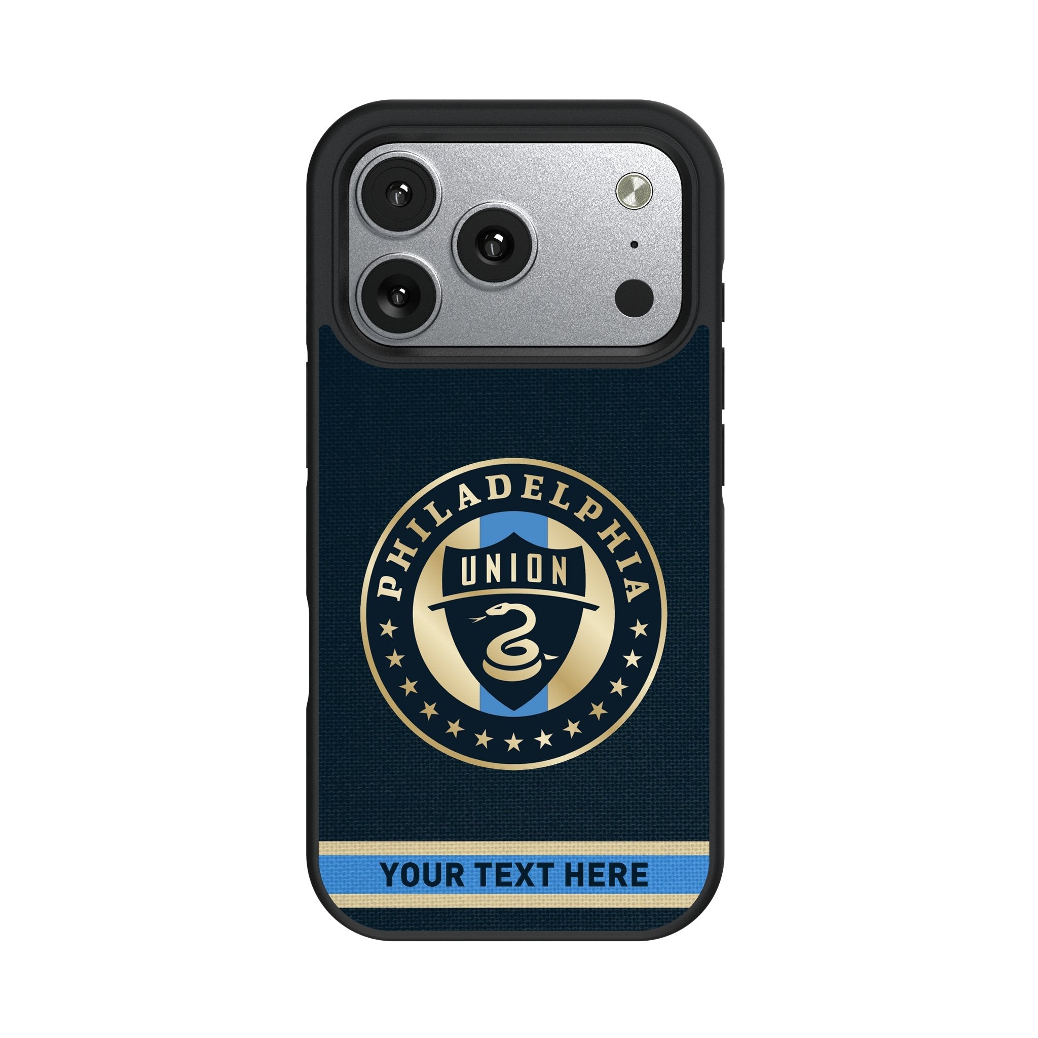 Philadelphia Union Personalized Stripe Bump Phone Case for Apple iPhone 17 Series