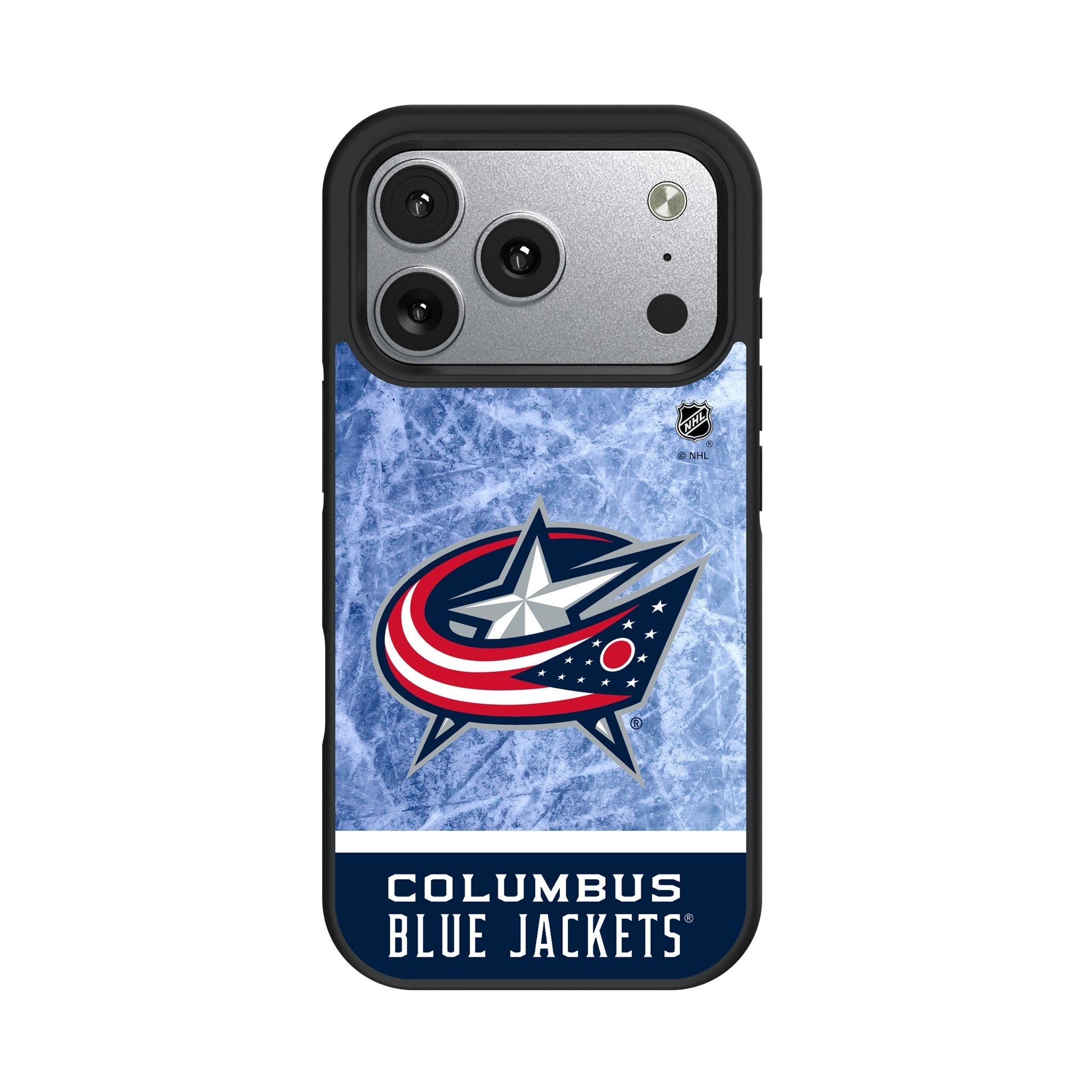 Columbus Blue Jackets Ice Wordmark Bump Phone Case for Apple iPhone 17 Series