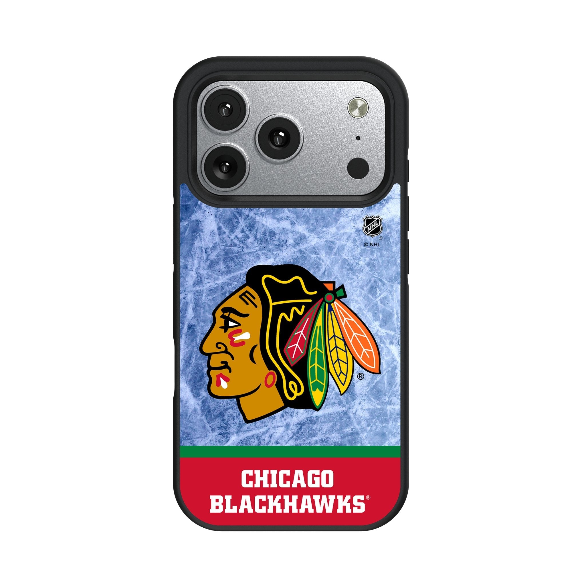 Chicago Blackhawks Ice Wordmark Bump Phone Case for Apple iPhone 17 Series