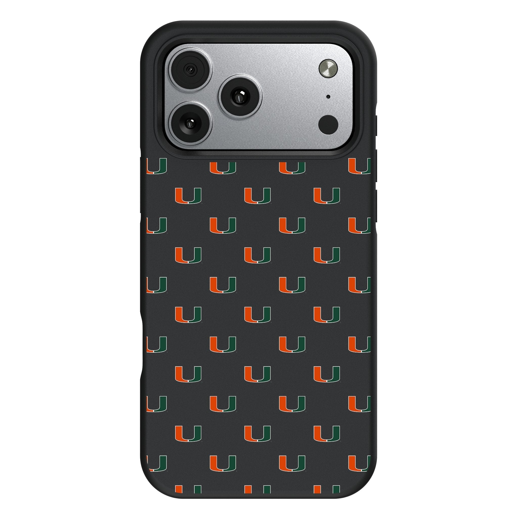 University of Miami Hurricanes Fashion Pattern Bump Phone Case for Apple iPhone 17 Series 1