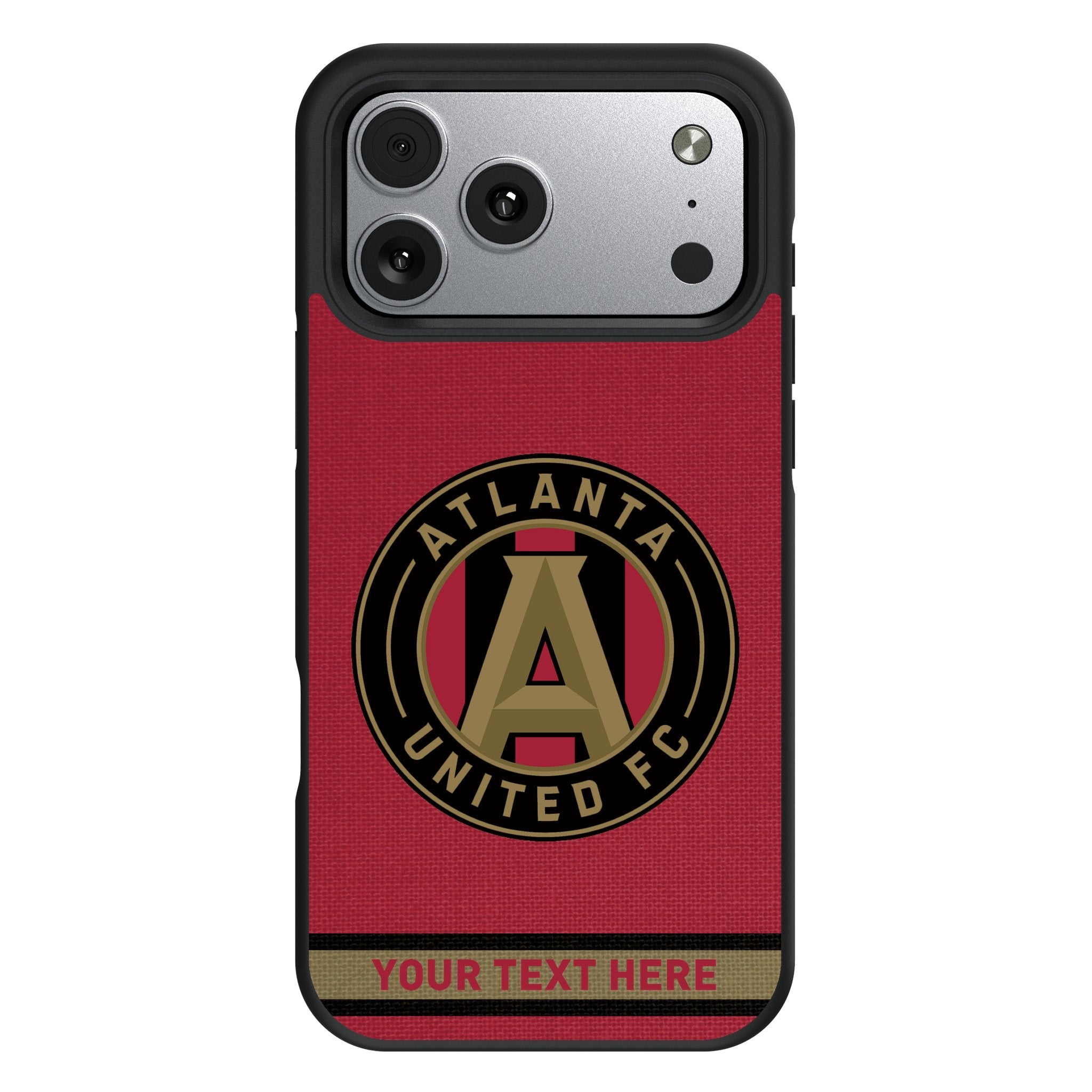 Atlanta United FC Personalized Stripe Bump Phone Case for Apple iPhone 17 Series 1