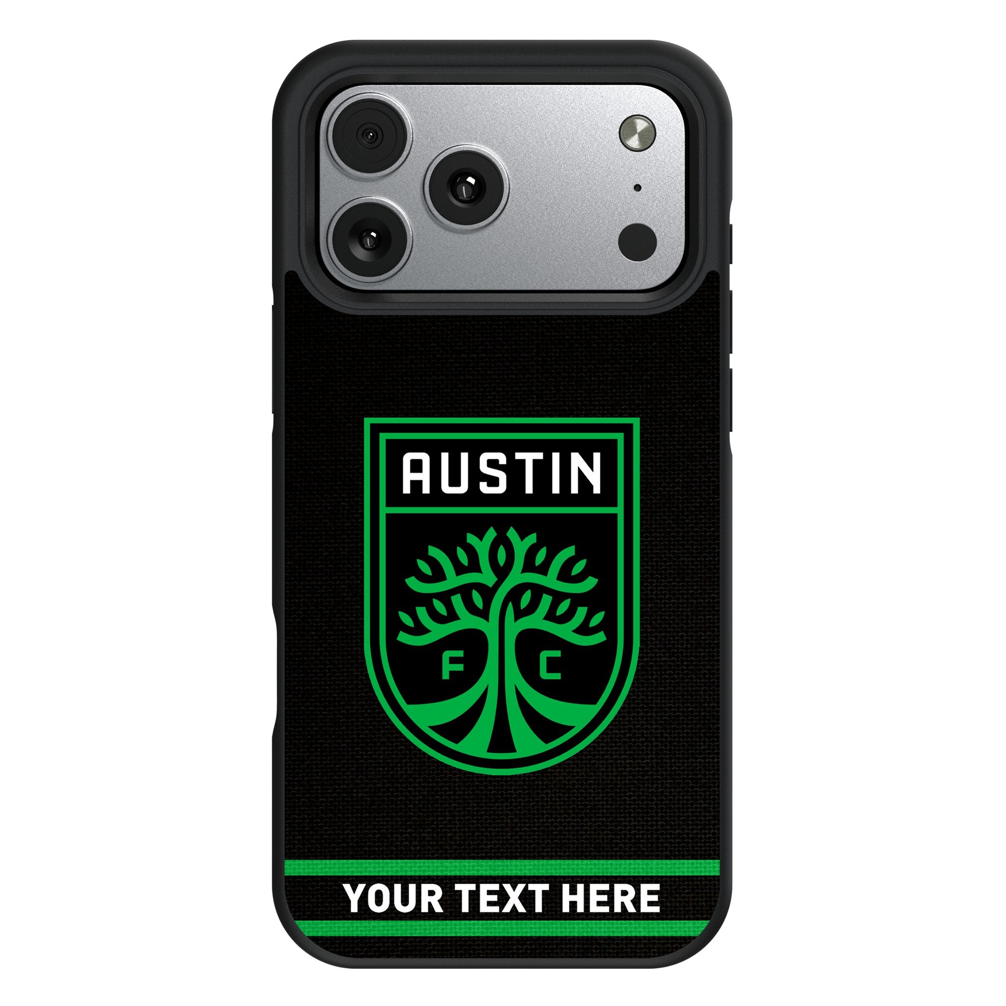 Austin FC Personalized Stripe Bump Phone Case for Apple iPhone 17 Series
