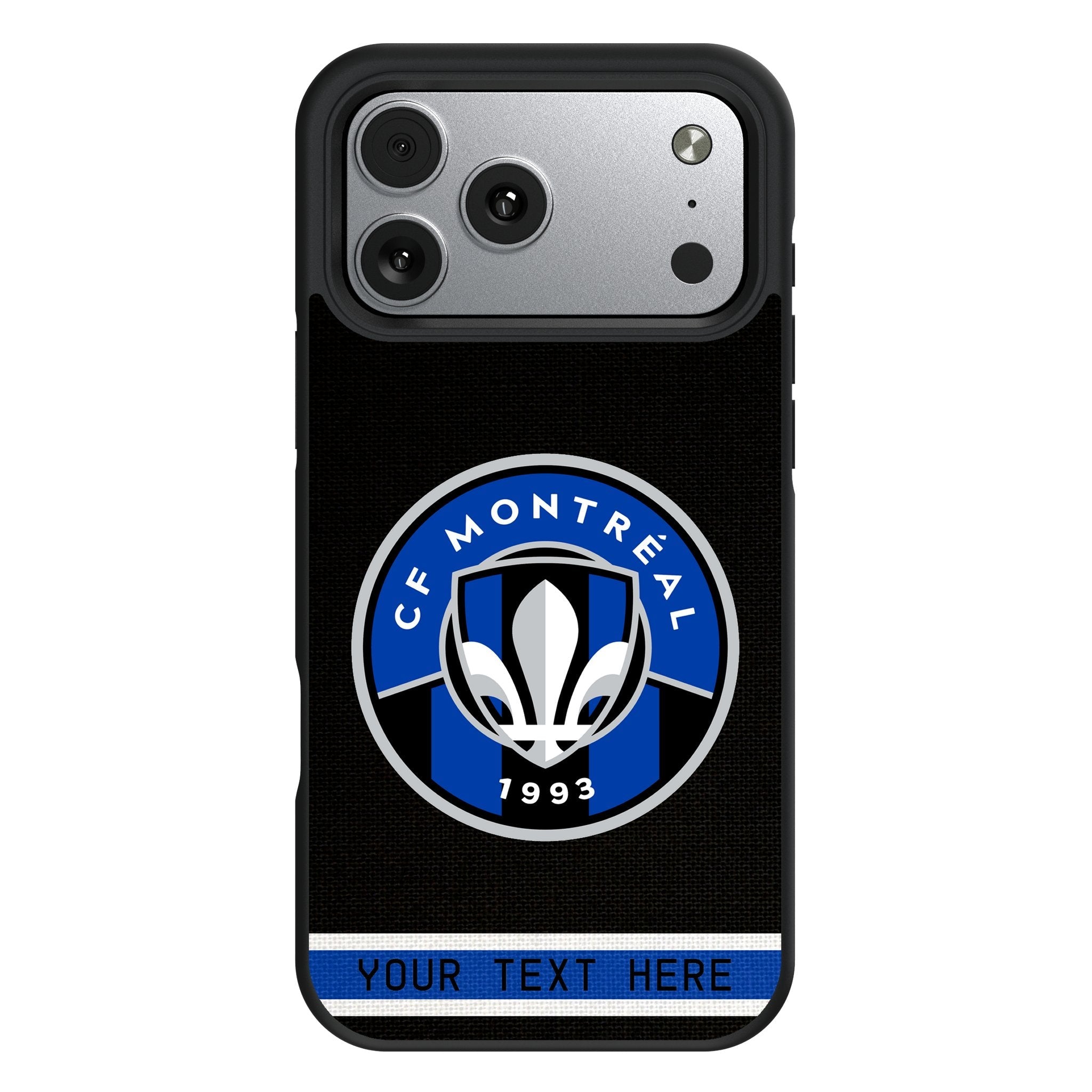 CF Montreal Personalized Stripe Bump Phone Case for Apple iPhone 17 Series