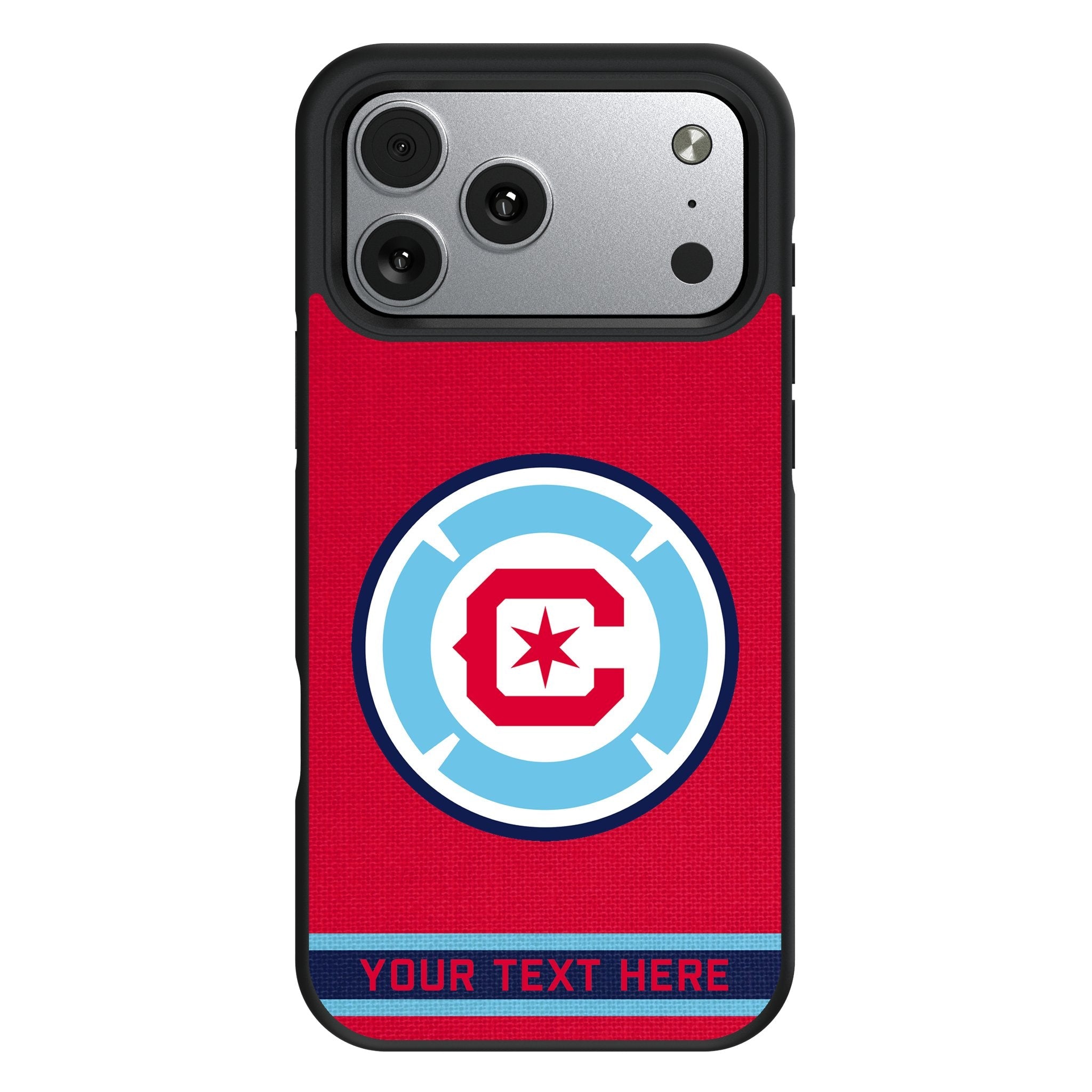 Chicago Fire Personalized Stripe Bump Phone Case for Apple iPhone 17 Series