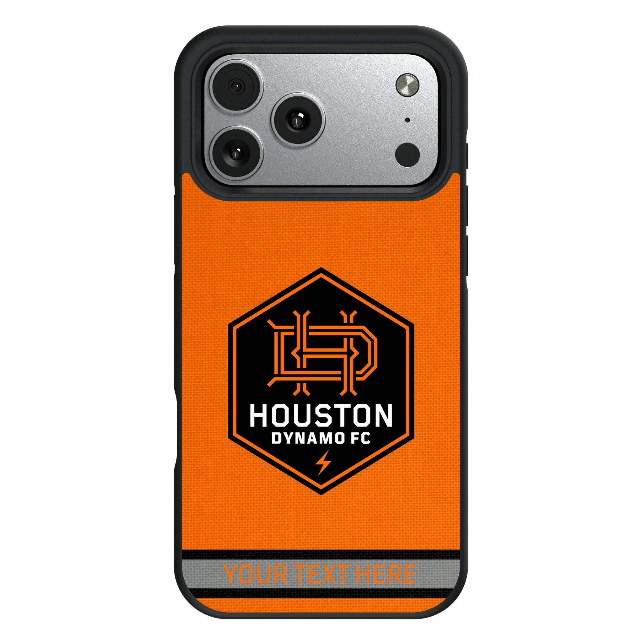 Houston Dynamo Personalized Stripe Bump Phone Case for Apple iPhone 17 Series