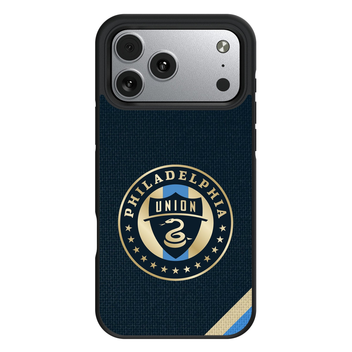 Philadelphia Union Diagonal Stripe Bump Phone Case for Apple iPhone 17 Series 1