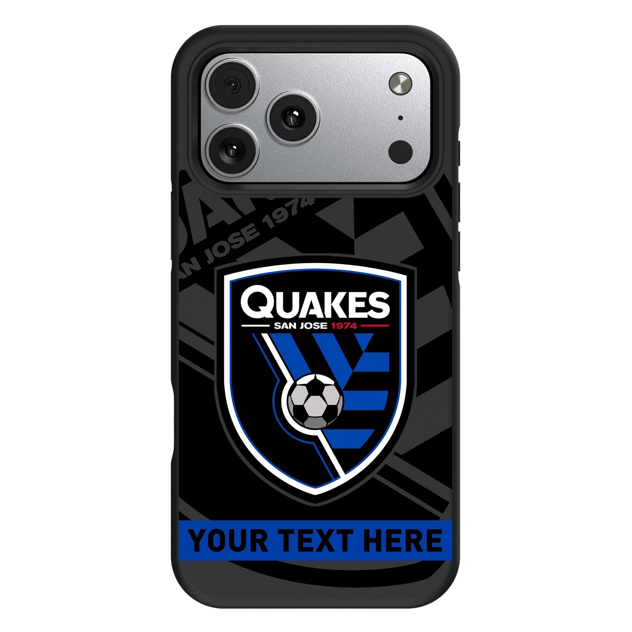 San Jose Earthquakes Personalized Tilt Bump Phone Case for Apple iPhone 17 Series 1