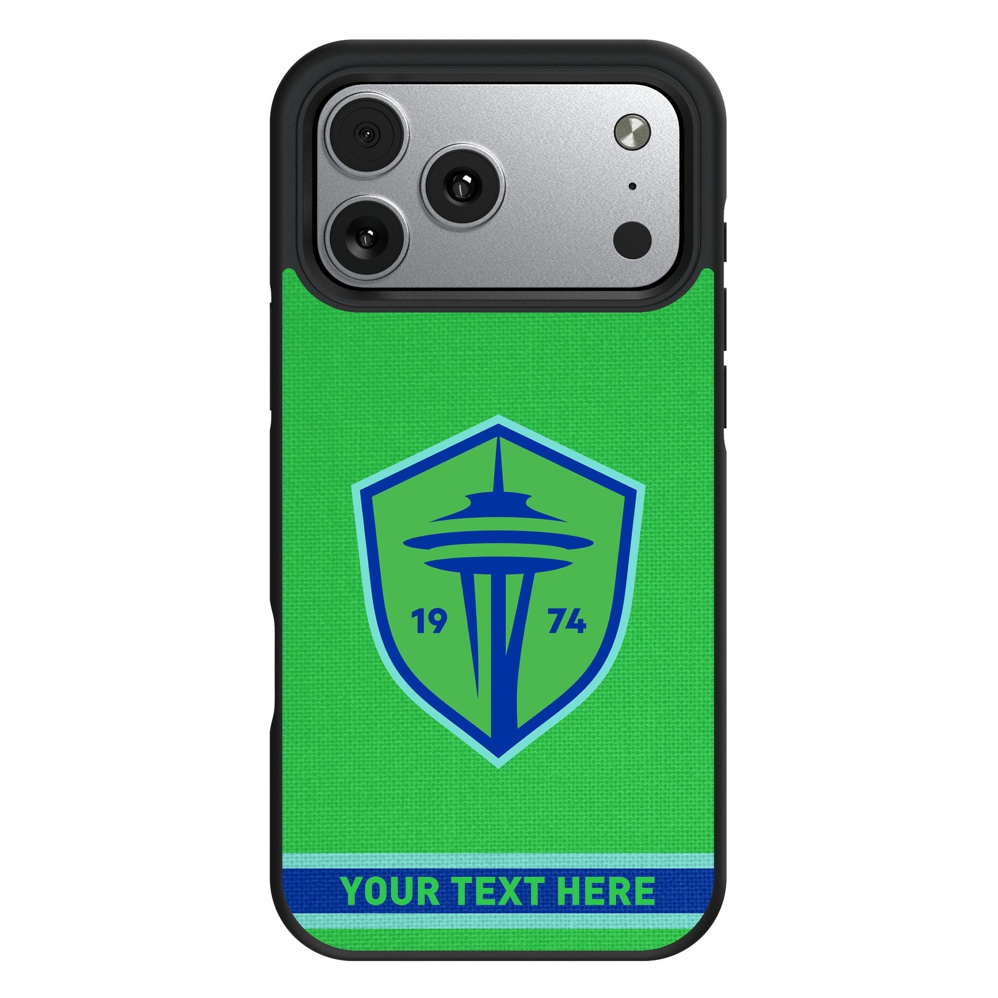 Seattle Sounders FC Personalized Stripe Bump Phone Case for Apple iPhone 17 Series 1
