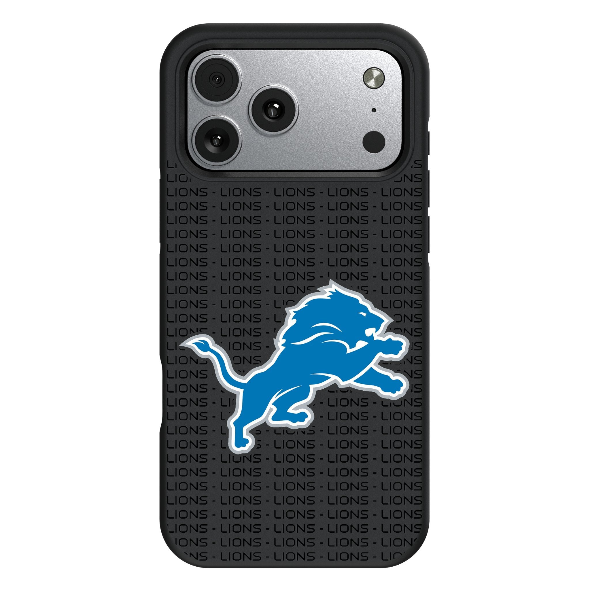 Detroit Lions Text Backdrop Bump Phone Case for Apple iPhone 17 Series 1